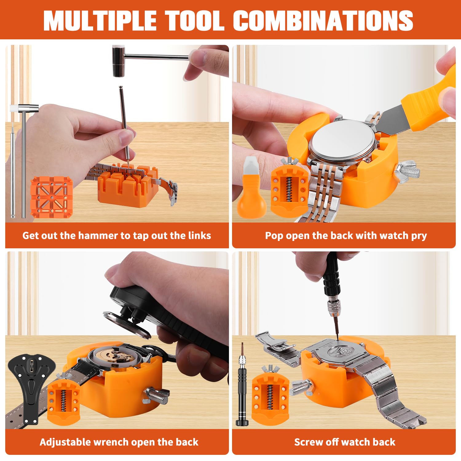 BYNIIUR Watch Repair Kit - Battery & Band Tool Kit for Watch Replacement & Maintenance