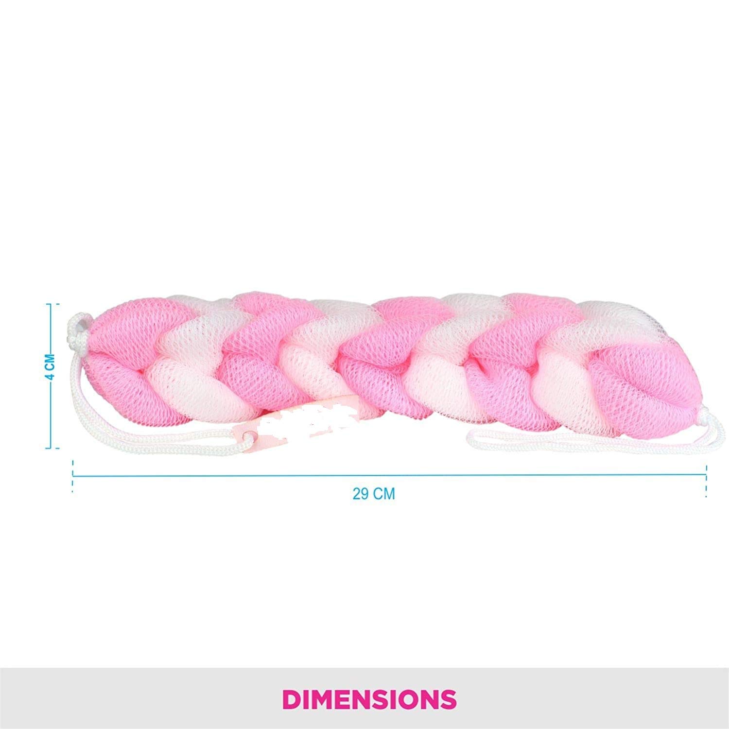 Pink & White Exfoliating Body Scrubber Sponge for Shower & Bath - Gentle Skin Cleansing & Dead Skin Removal - Perfect for Sensitive Skin & Daily Exfoliation
