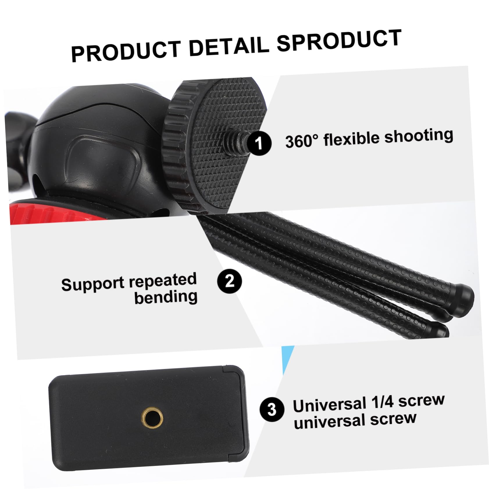 BUTIFULSIC 1pc Octopus Tripod - Flexible Phone & Camera Stand with High Elastic Glue, Portable Mini Tripod for Smartphones, DSLR Cameras | Perfect for Selfies, Vlogging, Live Streaming & Tabletop Photography