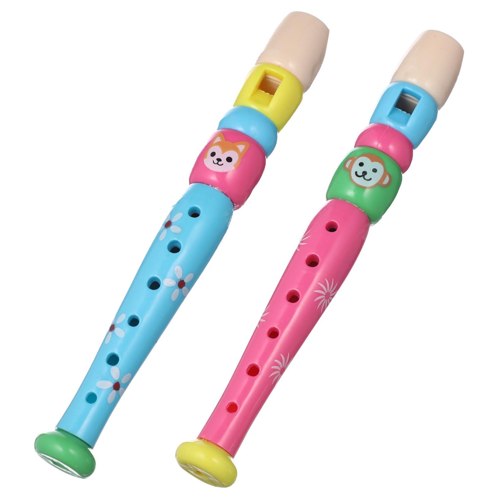 2-Piece Recorder Flute Toy Set for Kids - Plastic Clarinet & Saxophone Musical Instruments with Recordable Buttons - Fun Educational Toys for Toddlers & Beginners - Perfect for Music Lessons, Playtime & Early Childhood Development