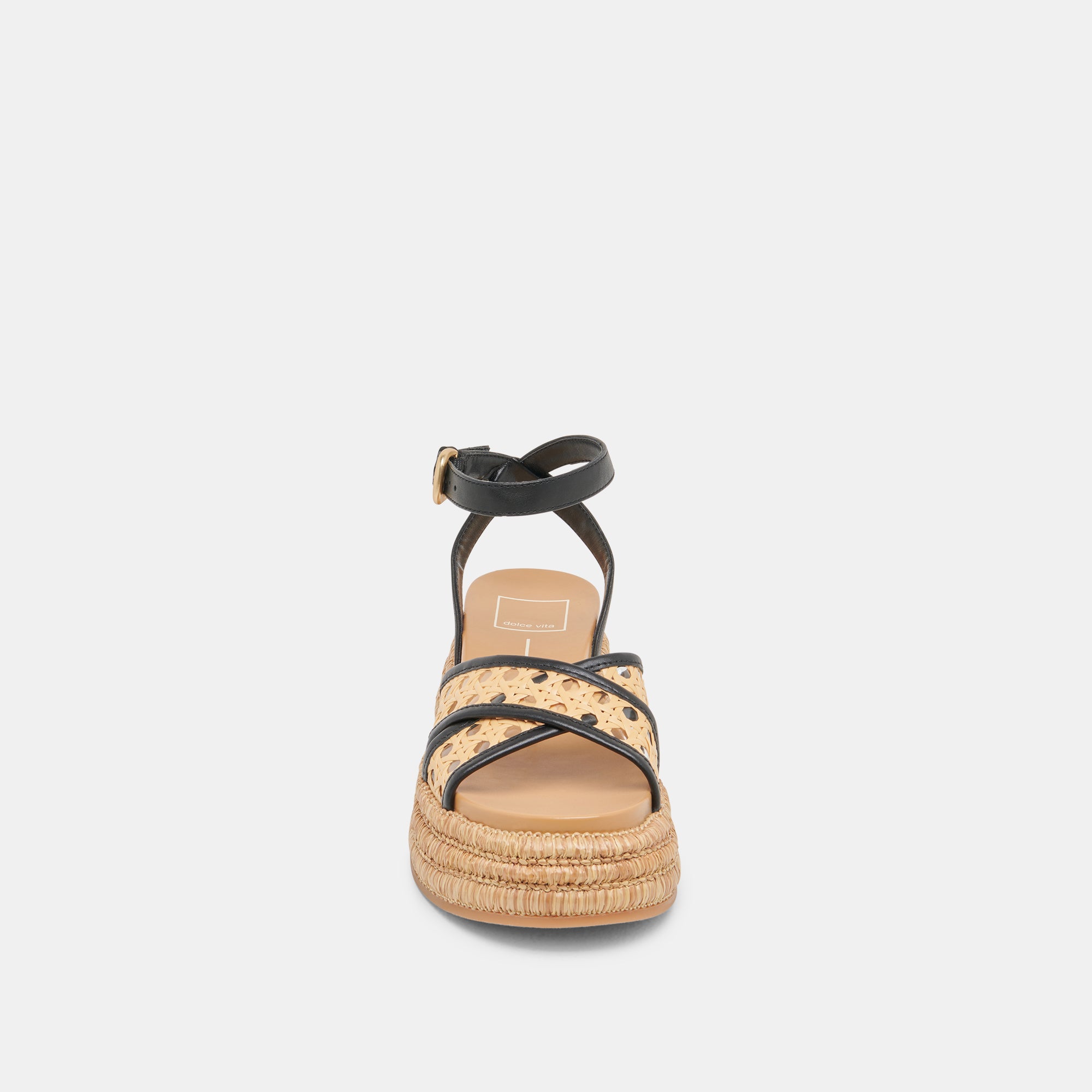 WRILEY Women's Black Woven Raffia Sandals - Comfortable Summer Beach Slides for Outdoor Walking, Vacation & Casual Wear