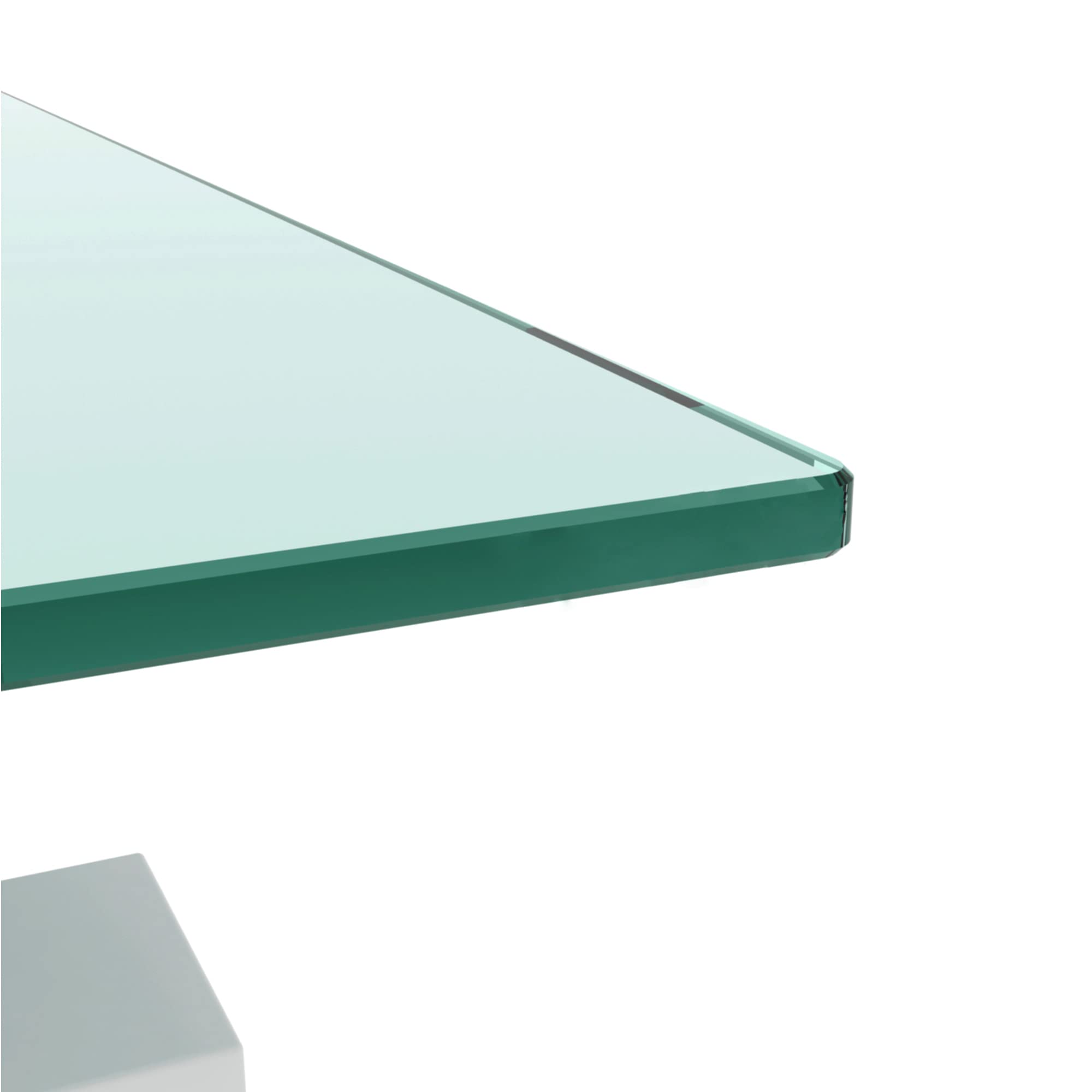IANIYA White Modern Coffee Table with Metal Tube Legs & Tempered Glass Top - Rectangle End Table for Living Room, Office, or Lounge - Perfect for Home Decor & Entertaining Guests
