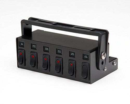 Whelen PCC6W1 Switch Box - 6 Gang Emergency Vehicle Light Controller for Police, Fire & Tow Trucks - Heavy Duty Power Distribution Panel for Emergency Lighting Systems