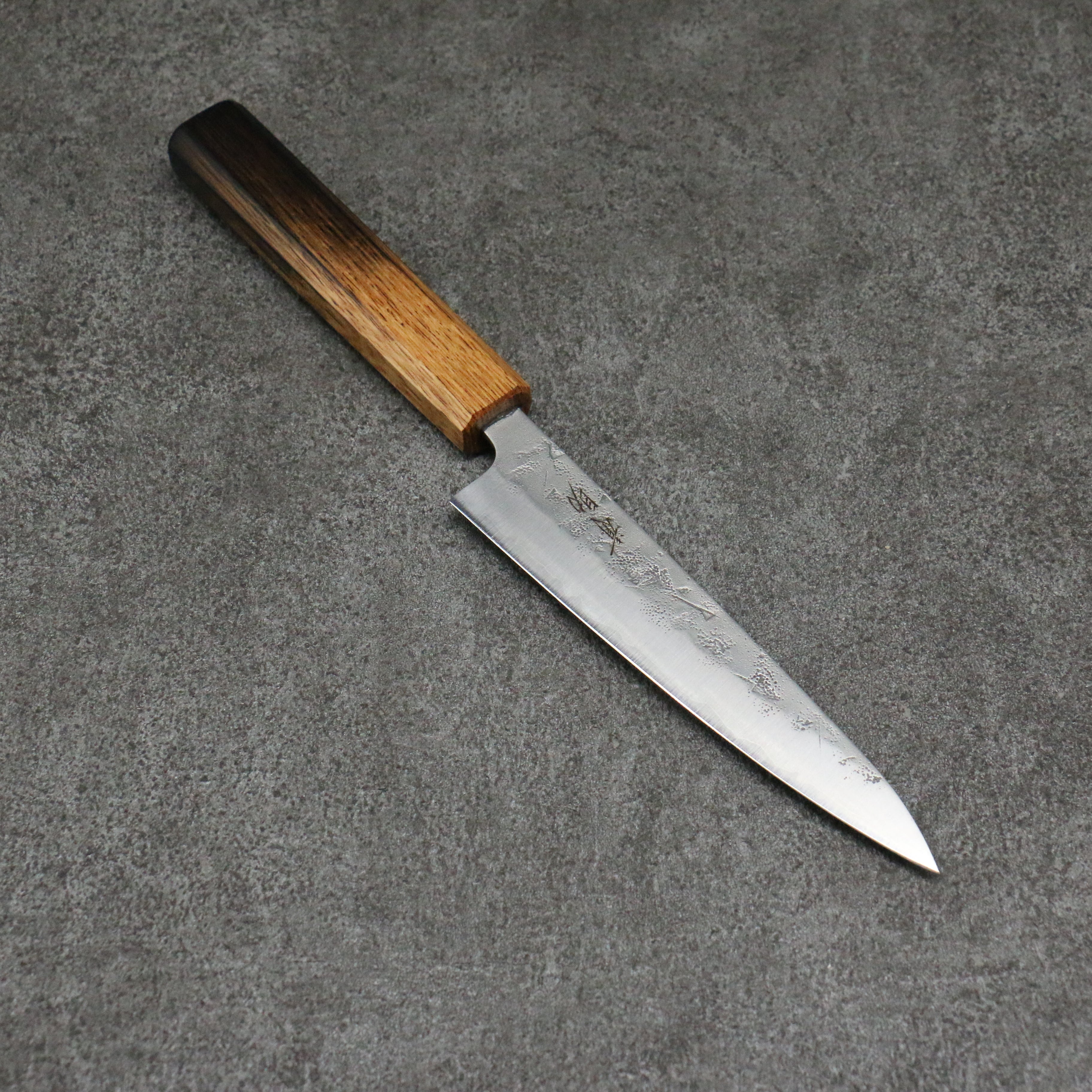 Seisuke SLD Washiji Petty Utility Knife 135mm - Japanese High Carbon Steel Blade with Burnt Oak Handle - Perfect for Slicing, Chopping & Precision Kitchen Tasks