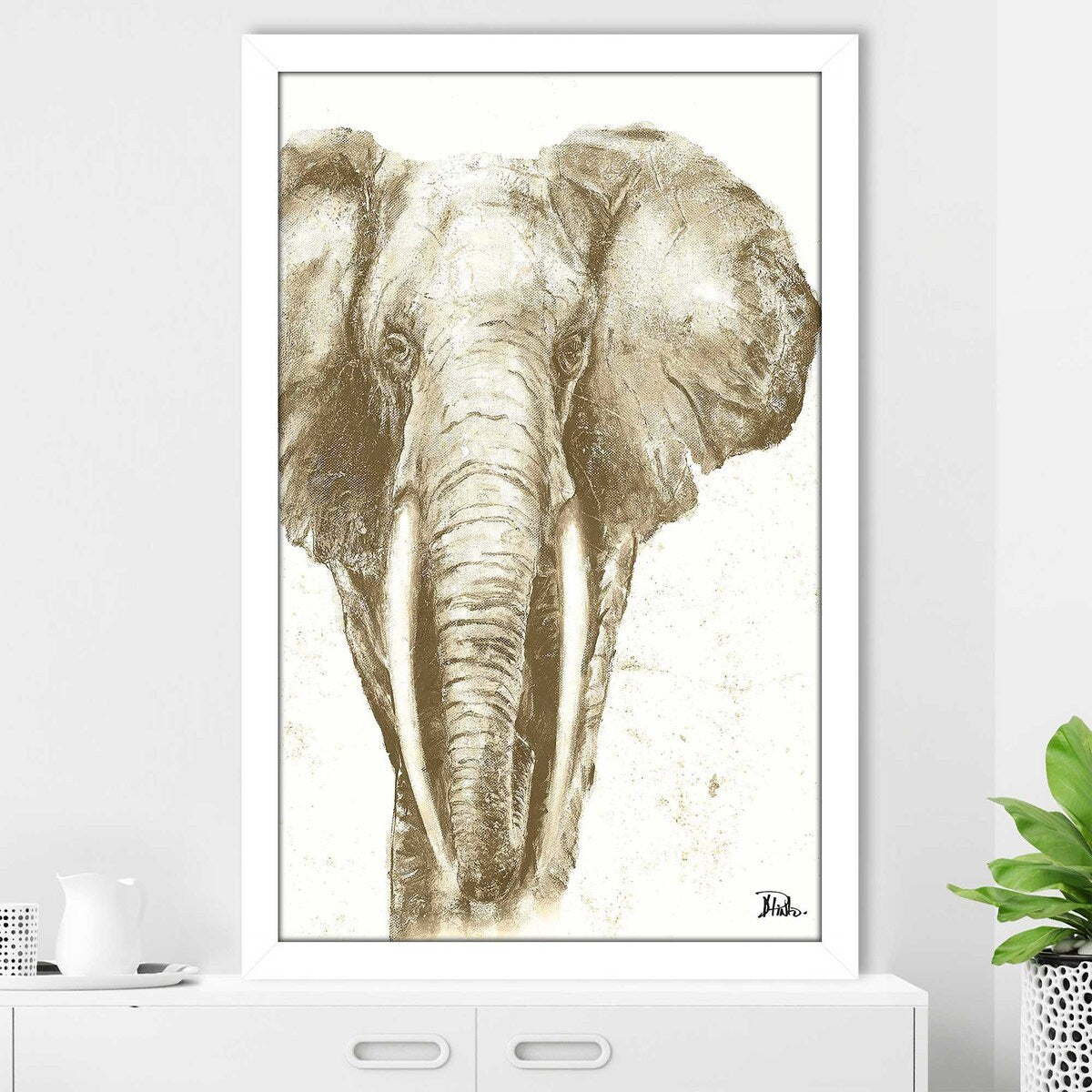 Stylish Muted Elephant Vertical Acrylic Print - Perfect for Home Decor, Office Wall Art & Unique Gifts