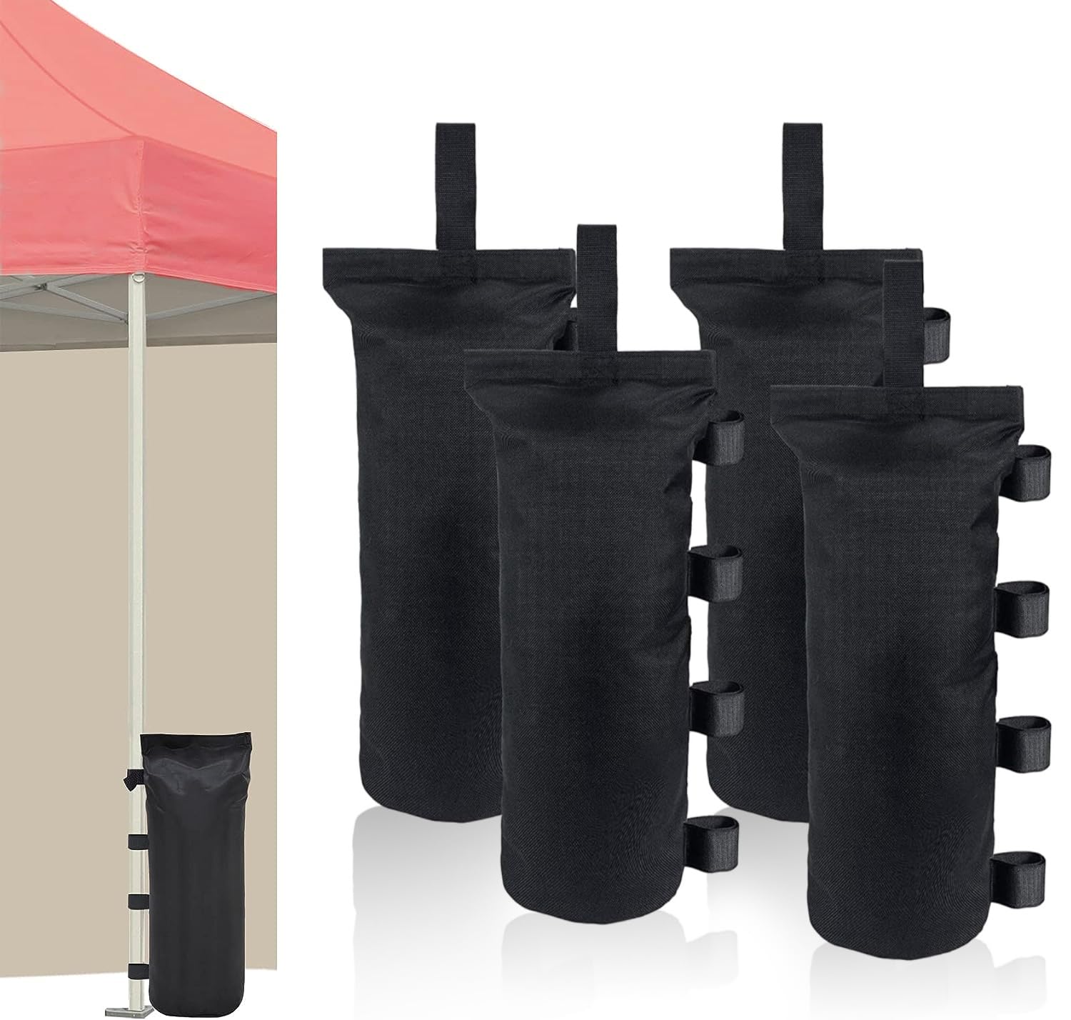 Heavy Duty Canopy Weight Bags (120LBS) - Set of 4 Sand Weights for Pop Up Canopy Tents, Outdoor Sun Shelters & Patio Umbrellas | Perfect for Beach Parties, Camping, Backyard Events & Outdoor Markets