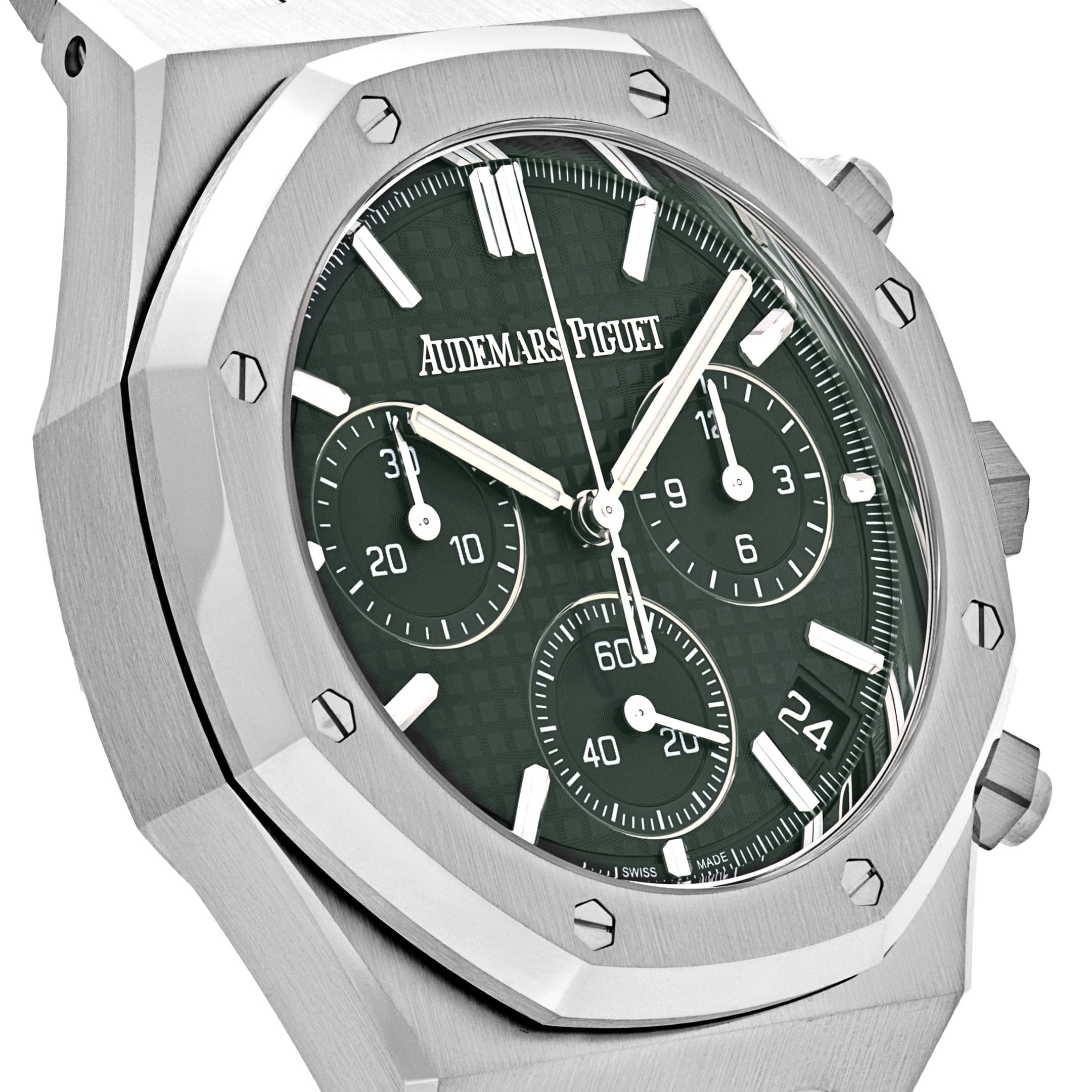 Audemars Piguet Royal Oak 26240ST.OO.1320ST.08 Automatic Chronograph Watch - Stainless Steel Case, Green Dial, Self-Winding Movement - Luxury Men's Watch for Business, Gifting & Special Occasions