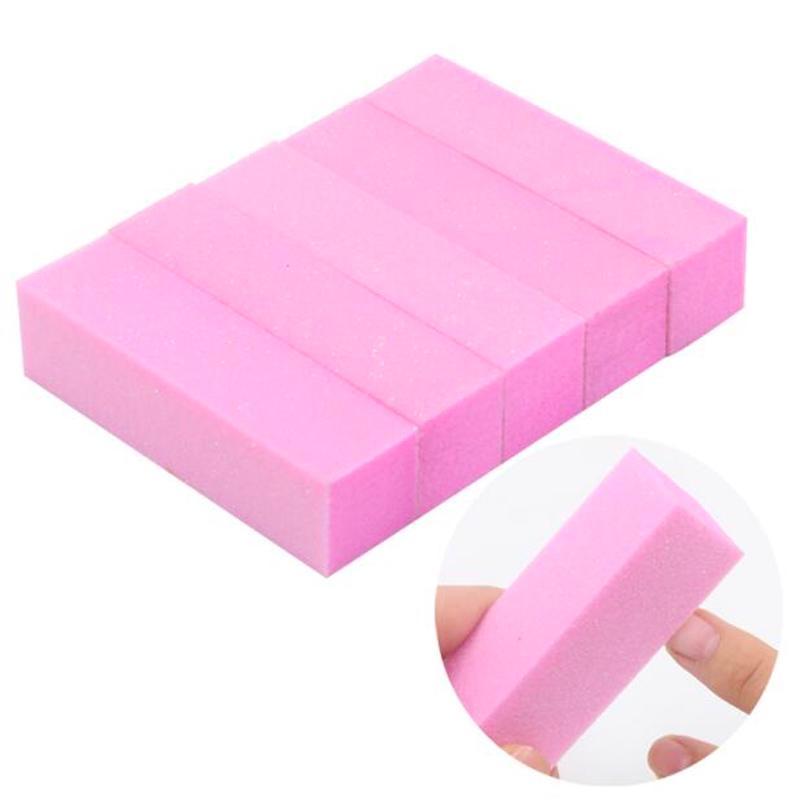 Professional Pink Nail Buffer Block - 4 Way Nail File for Smoothing, Shining & Polishing - Perfect for Manicures, Pedicures & At-Home Nail Care