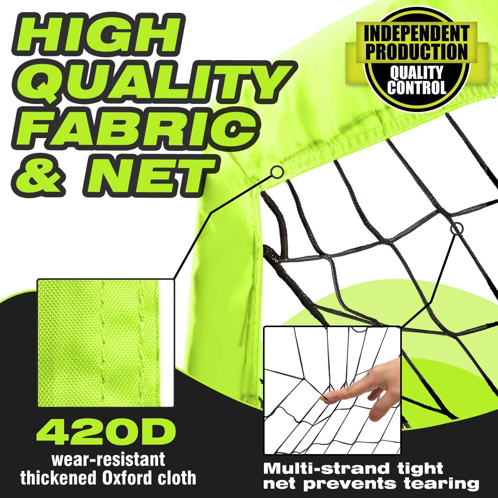 Best Foldable Soccer Goals for Kids & Adults - 5x3, 6x4, 9x5 FT Portable Soccer Nets with Carrying Bag - Perfect for Backyard Training, Youth Soccer Practice & Outdoor Sports Games