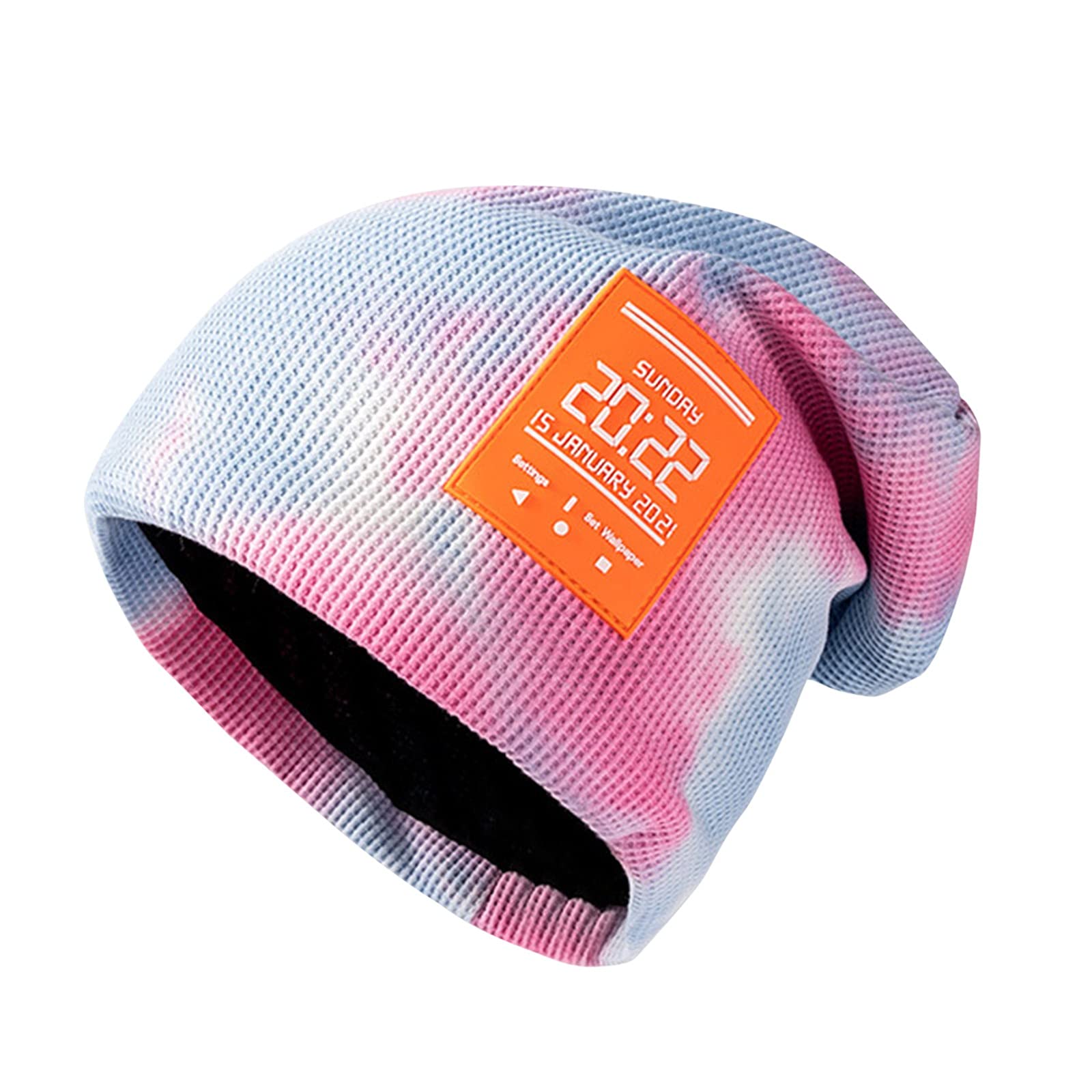 Unisex Slouchy Knitted Beanie Hat for Men & Women - Soft Warm Winter Skull Cap with Casual Tie-Dye Design - Perfect for Cold Weather, Outdoor Activities & Street Fashion