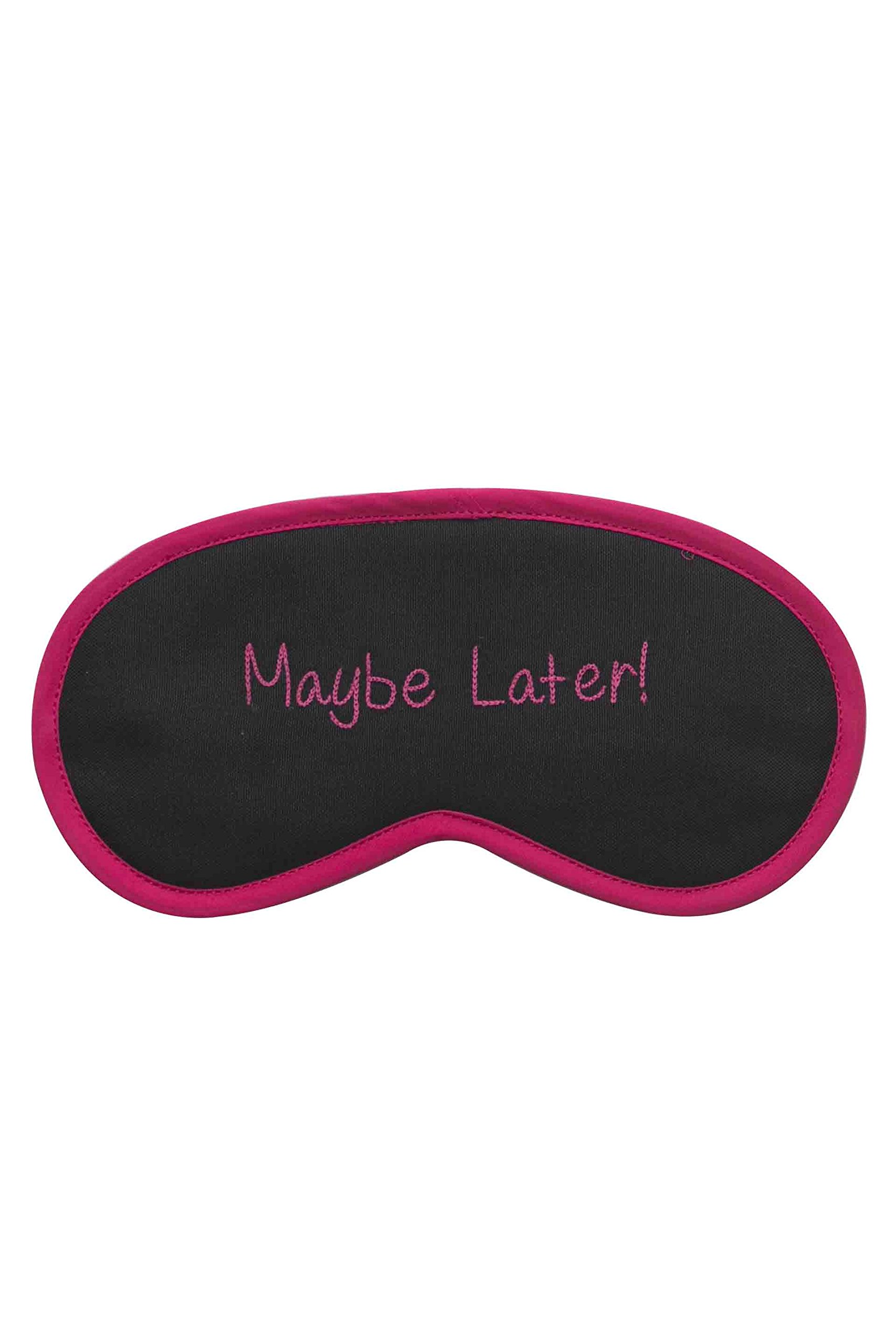 May Be Later (Pink) Sleep Eye Mask for Women - Soft Comfortable Blindfold for Travel, Meditation & Relaxation