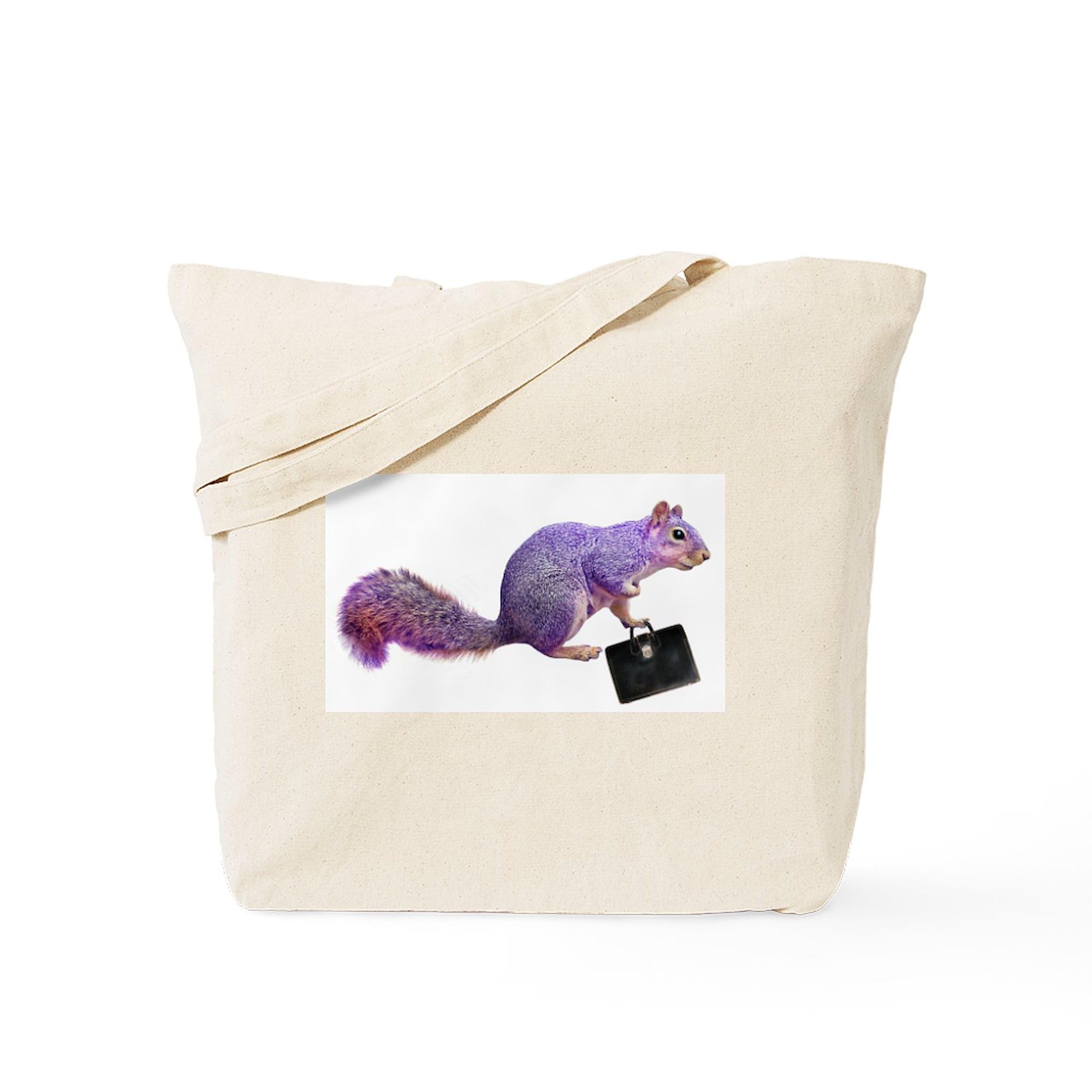Purple Squirrel Canvas Tote Bag - Eco-Friendly Reusable Shopping Bag for Groceries, Beach & Daily Use | Natural Cotton Carryall by CafePress