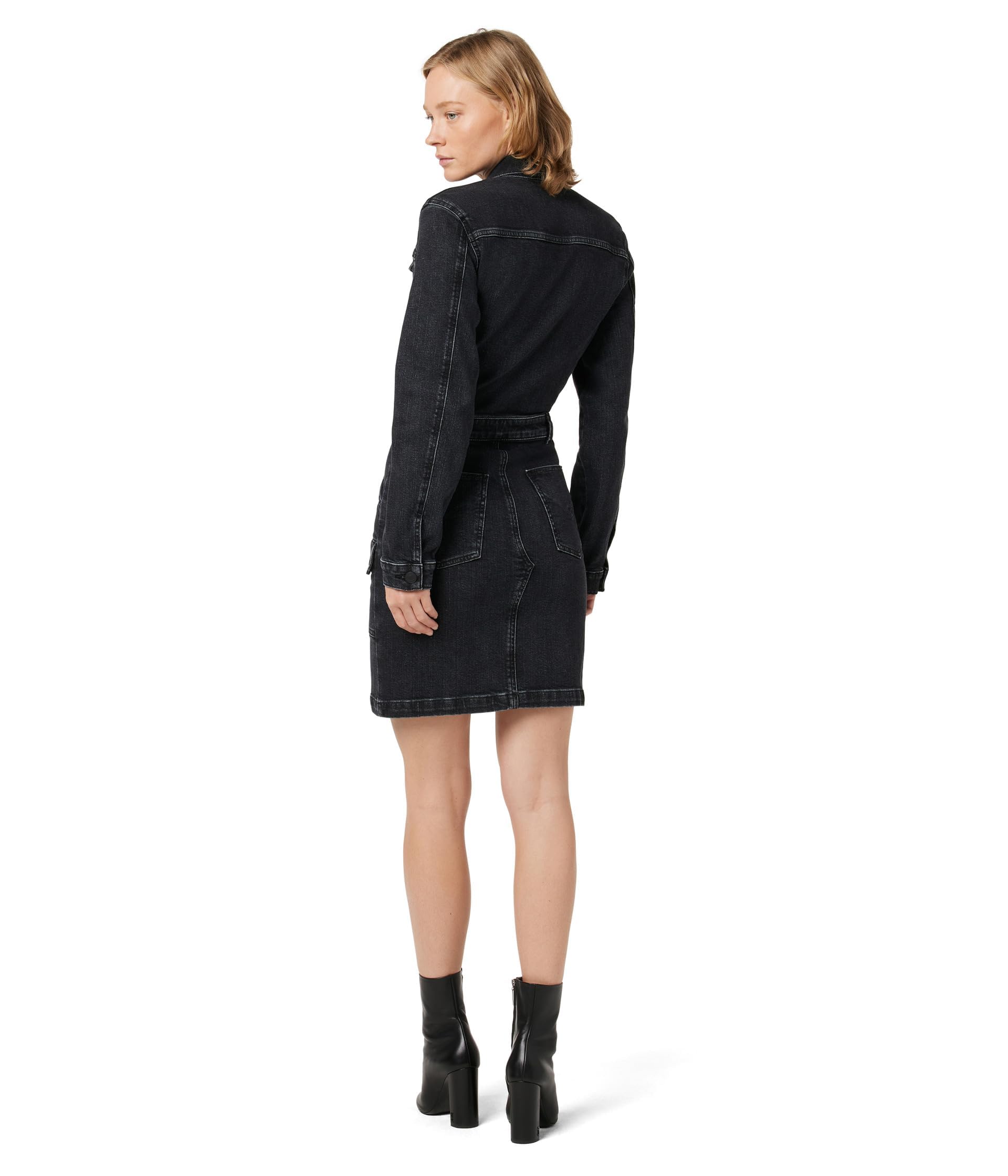 HUDSON Women's Long Sleeve Reconstructed Dress - Elegant Casual & Office Wear for Fall & Winter Seasons