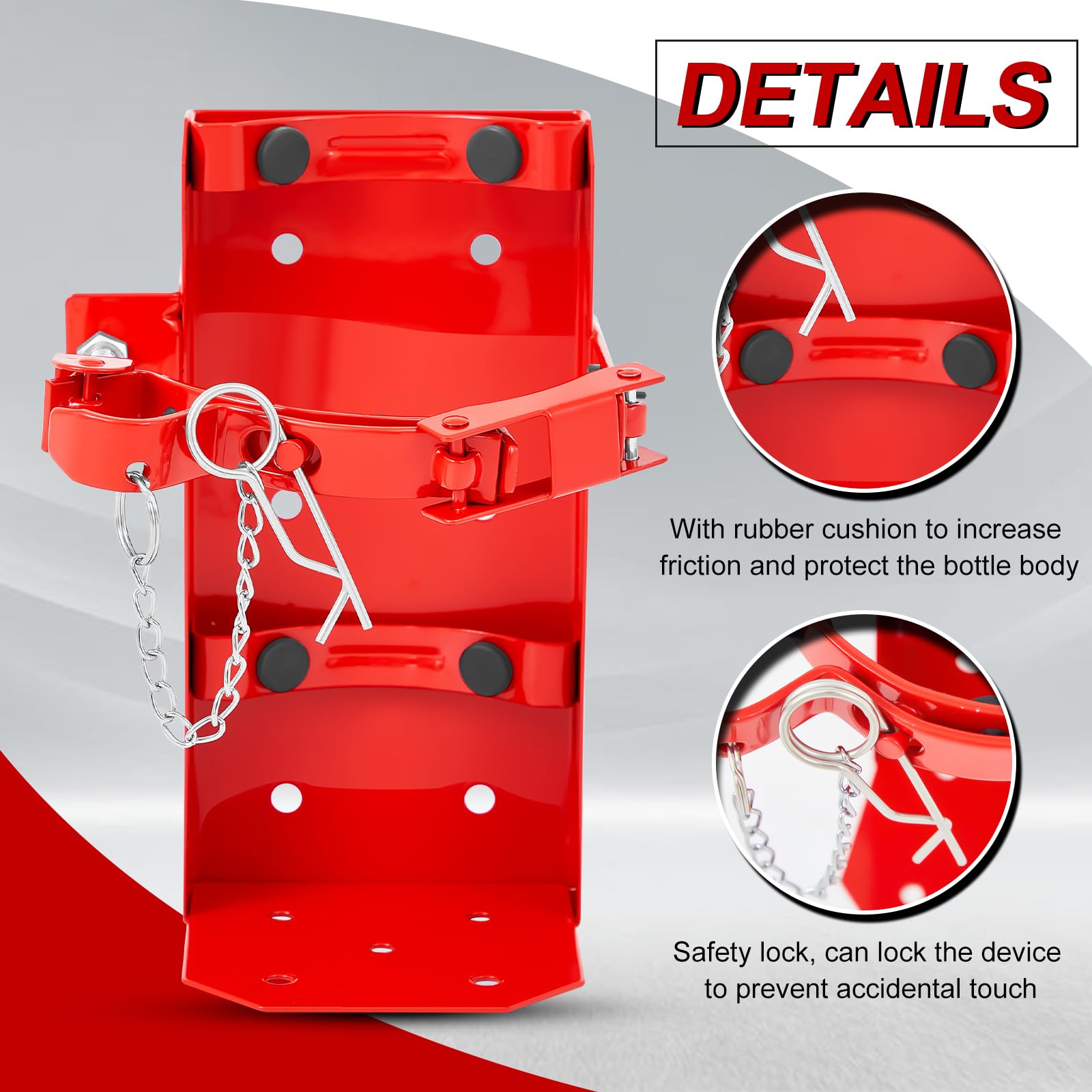 Heavy Duty Fire Extinguisher Bracket - 10 lb Metal Wall Mount Holder for Home, Garage, RV, Truck & Boat | Secure Fire Safety Solution for Vehicles & Emergency Preparedness