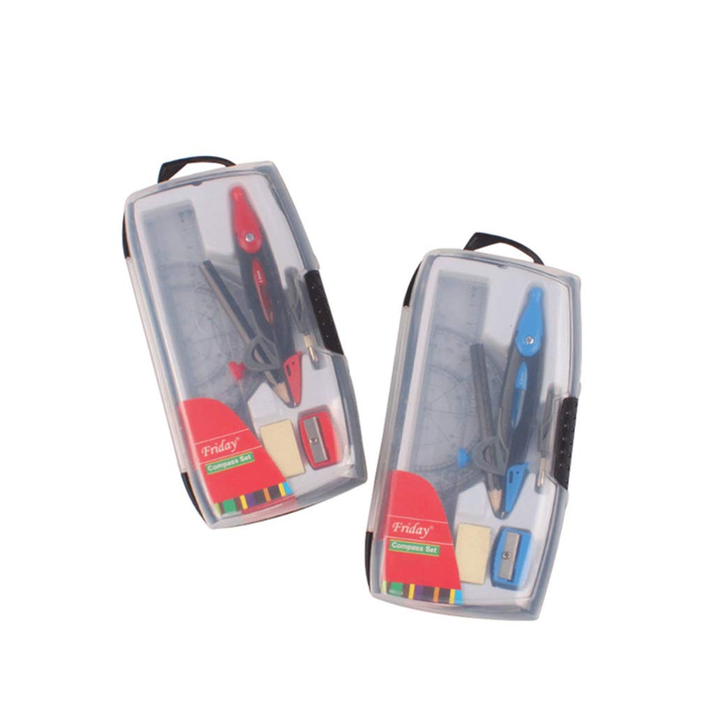 Cabilock Geometry Tool Kit - Protractor, Compass & School Supplies Set for Students - Perfect for Math Class, Homework & Engineering Drawings