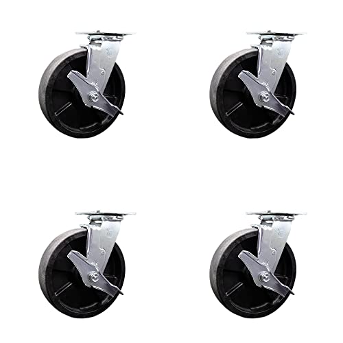 4 Swivel w/4 Brakes & 2 Swivel Locks