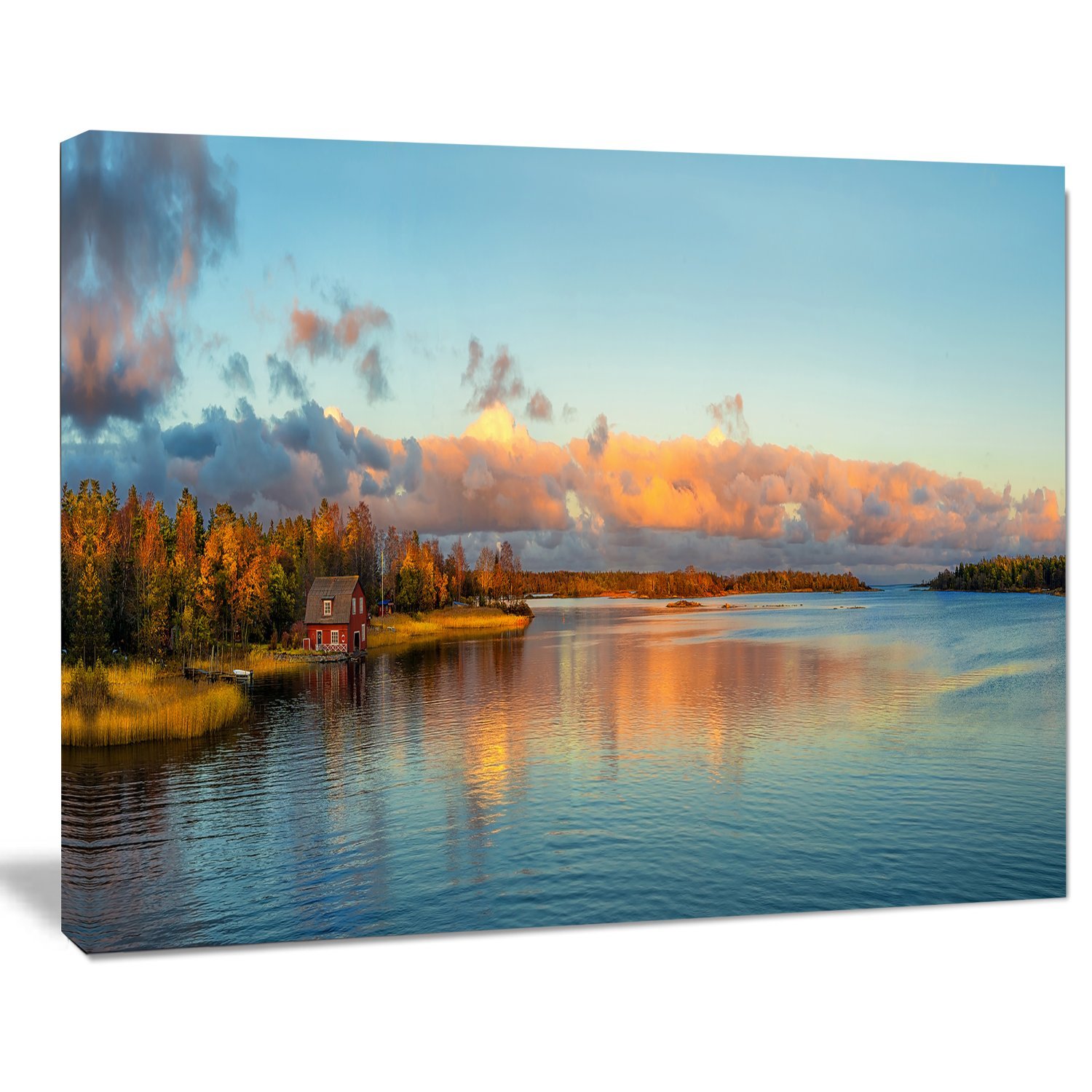 Autumn Sunset Panorama Landscape Photography Canvas Print Wall Art - Perfect for Living Room, Bedroom & Office Decor