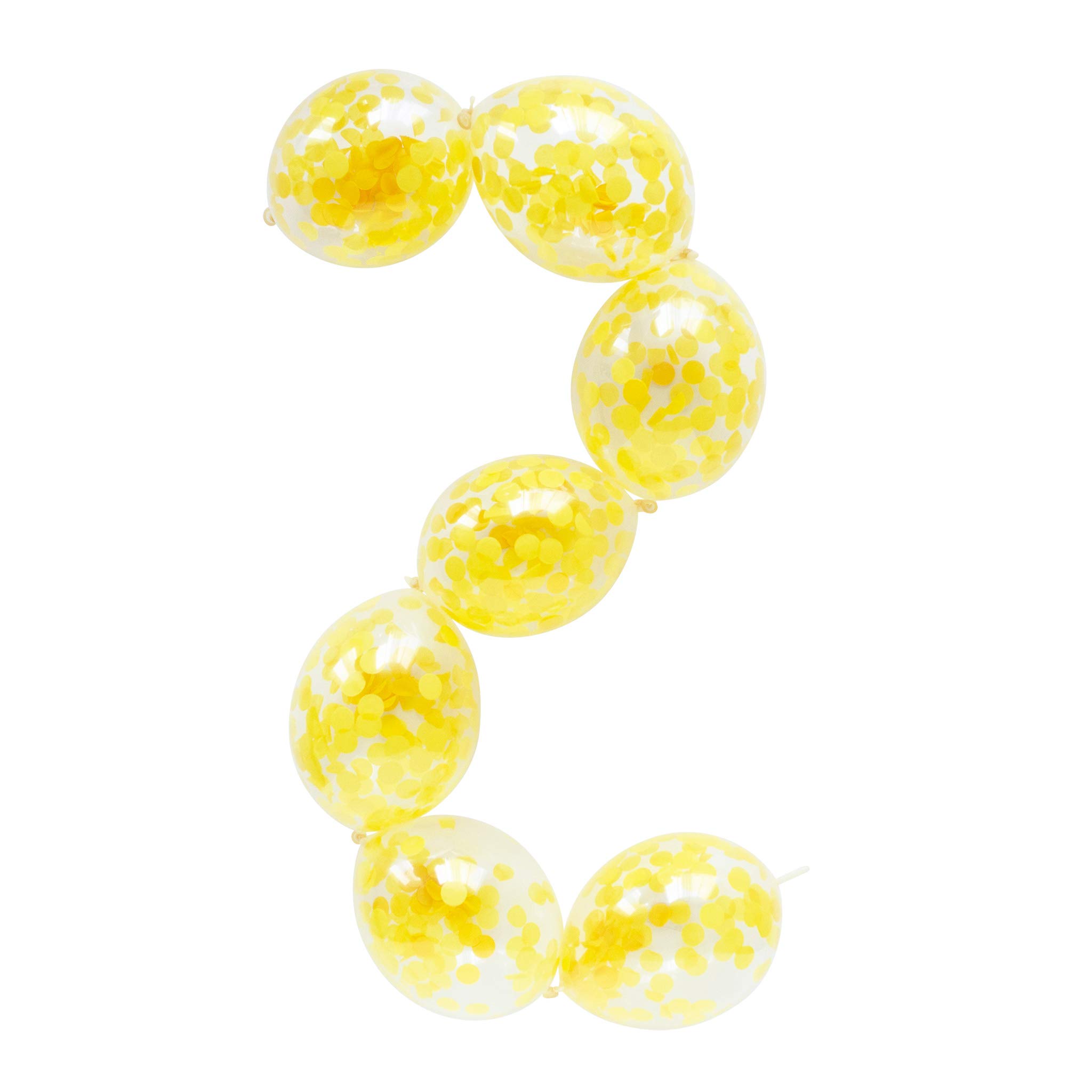 Linking Confetti Balloons - Solid Rainbow Party Balloons for Birthday Decorations, Garland & Celebration (Yellow) | Perfect for Birthday Parties, Baby Showers & Wedding Decor