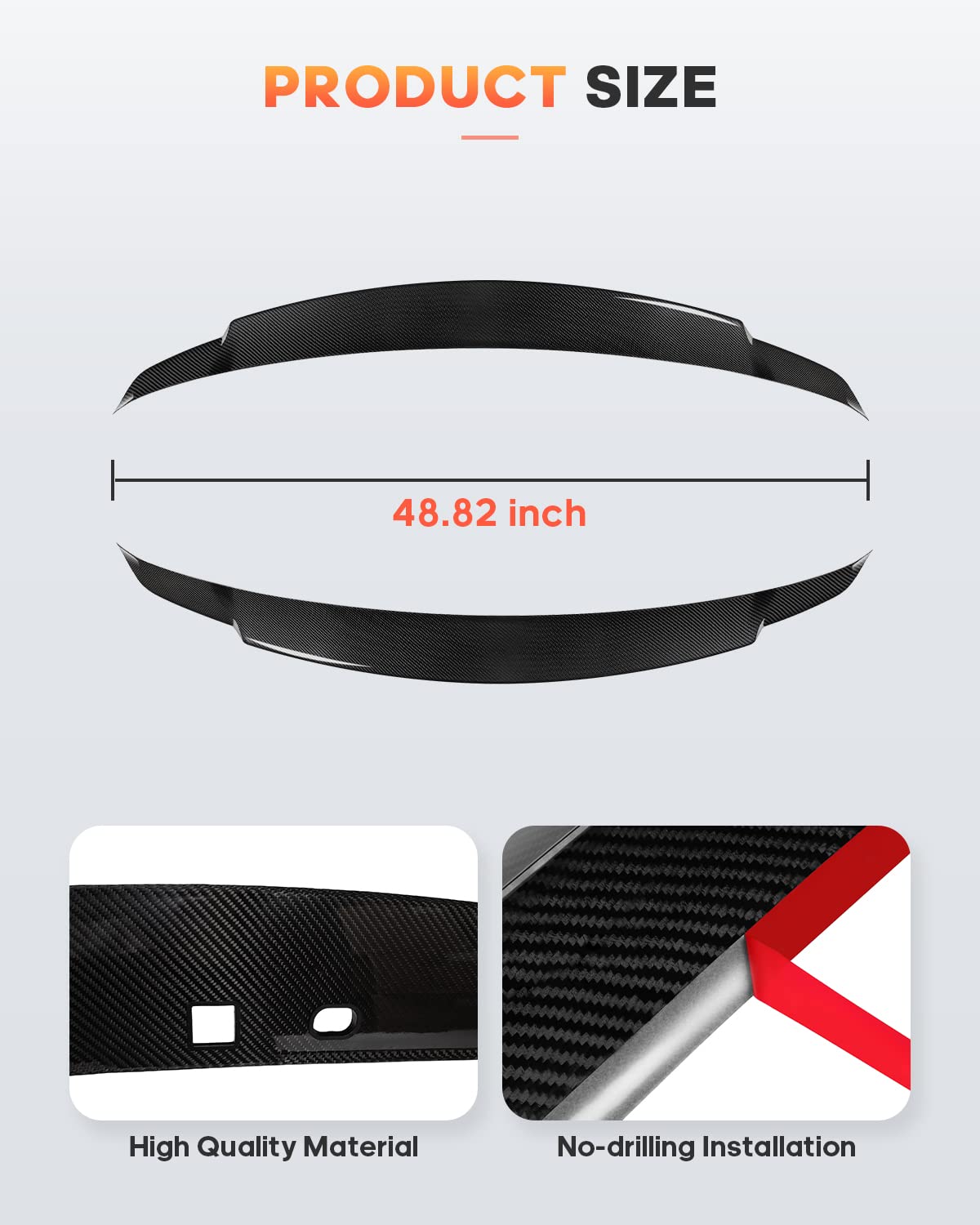 Carbon Fiber Car Spoiler Wing for 2007-2013 Infiniti G37 G25 Sedan - High Performance Trunk Lip Spoiler Body Kit - Enhances Aerodynamics & Sporty Style for Street Racing & Car Shows