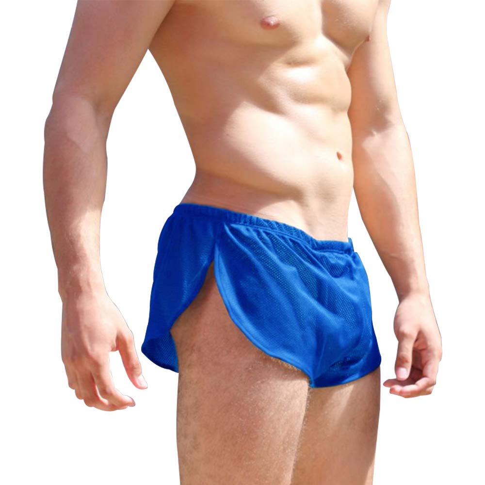 **Men's Split Side Athletic Shorts - Breathable Mesh Workout Shorts with High Slits for Comfort & Style - Perfect for Running, Gym & Casual Wear**