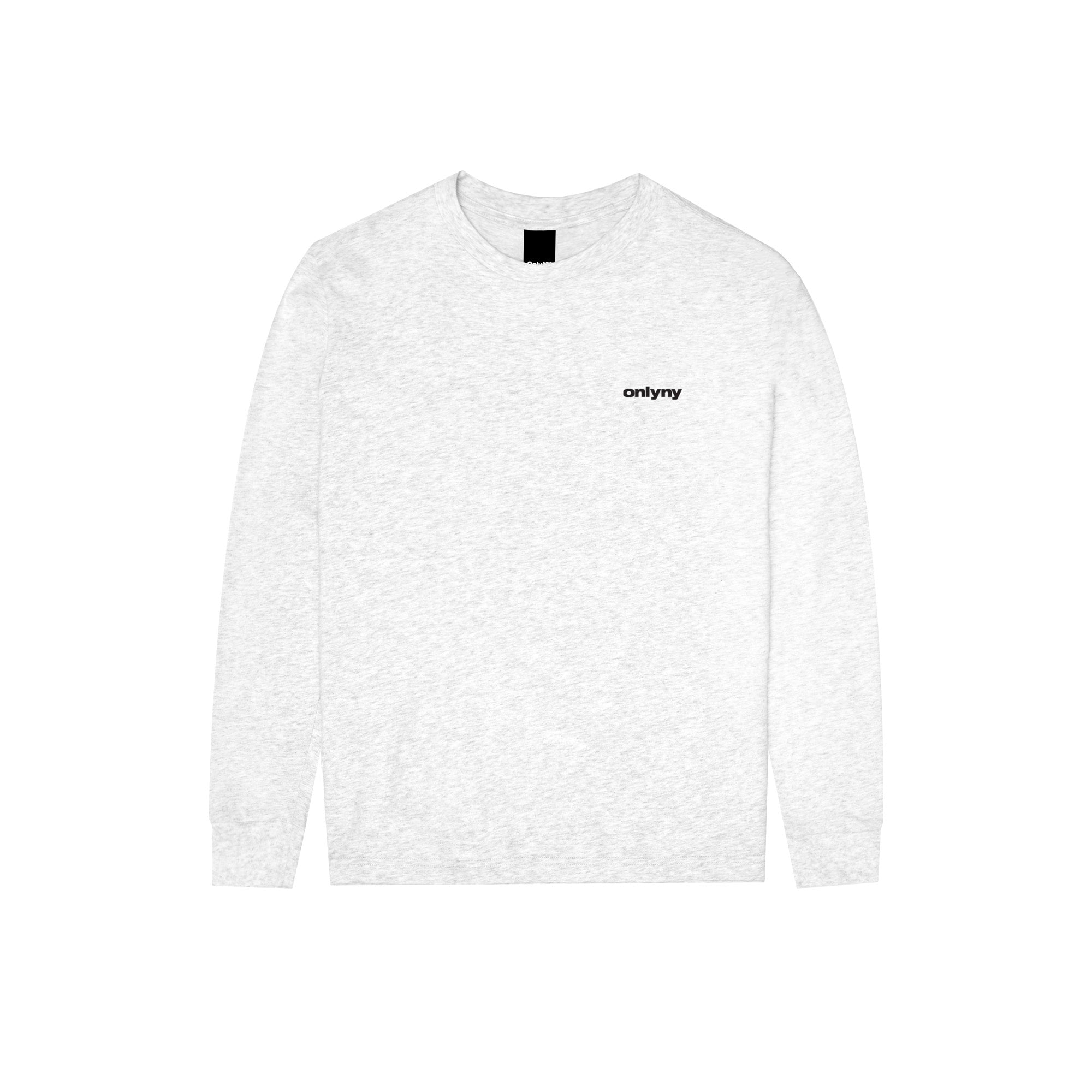 Only NY Floral Directory Long Sleeve T-Shirt for Men & Women | Heather Grey Cotton Casual Shirt | Perfect for Streetwear, Daily Outfits & Spring Fashion