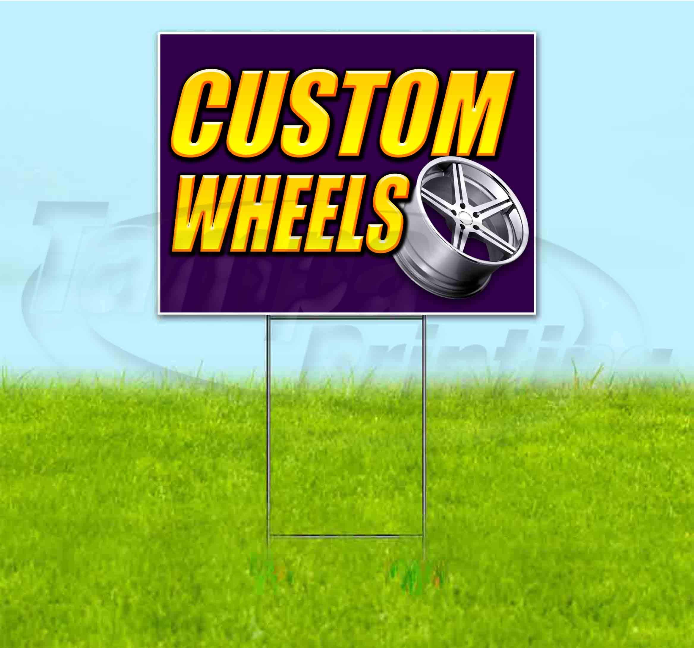 Custom 18x24 Inch Yard Signs with Metal Step Stakes - Bulk Discounts & Multi-Packs for Advertising, Political Campaigns, Real Estate & Events