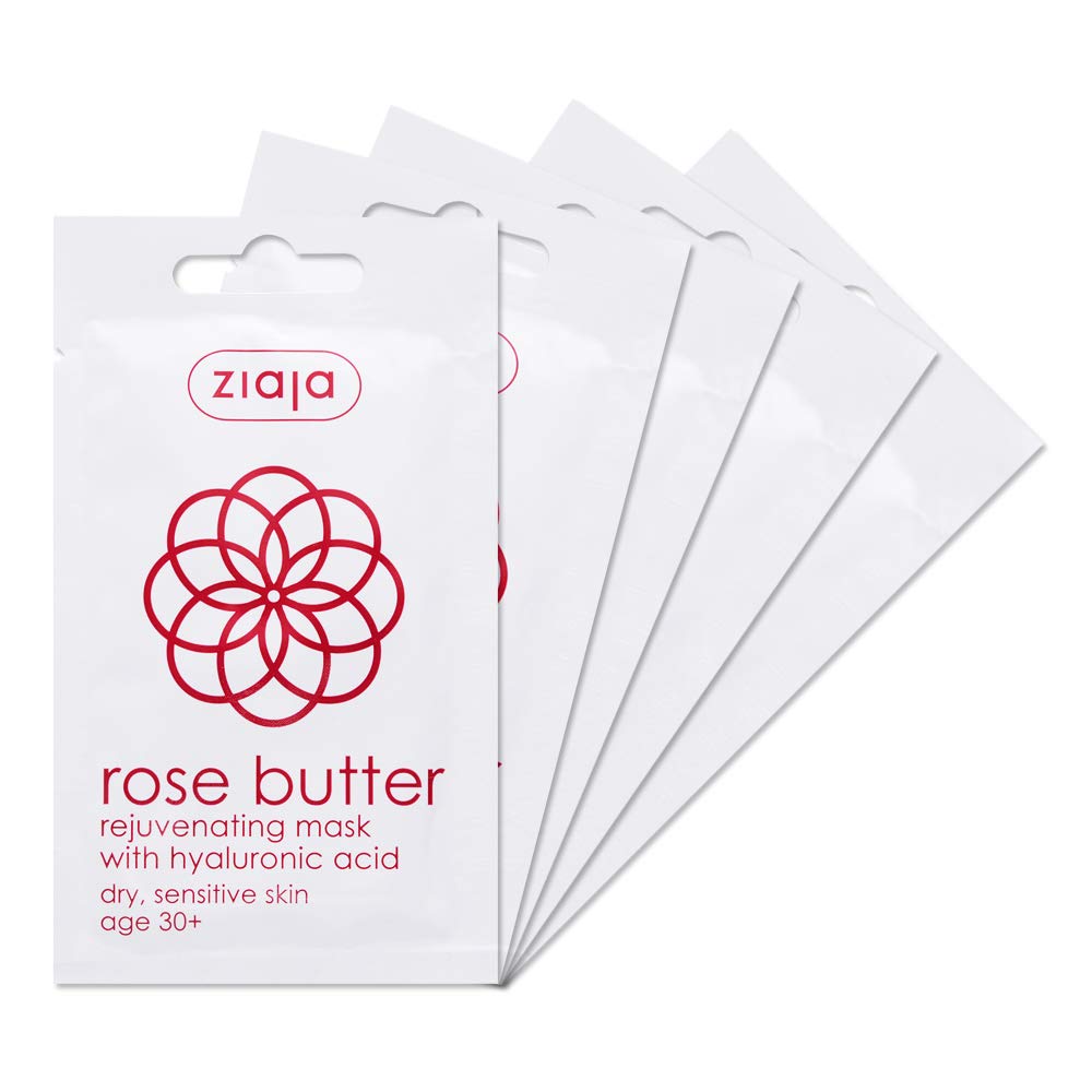 Rose Butter Face Mask - Pack of 5 | Hydrating & Nourishing Skincare for Dry Skin | Perfect for Night Routine & Spa Days