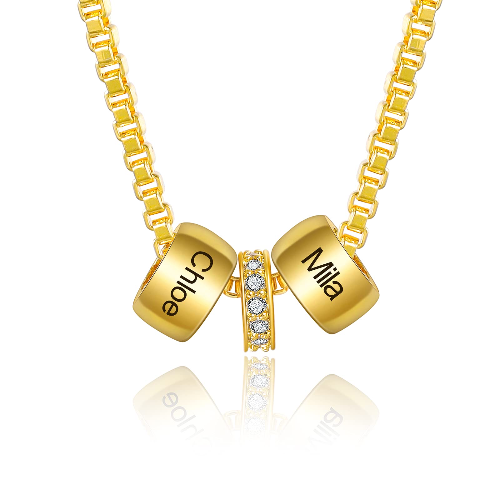 Handmade Personalized Promise Name Necklace for Women - Custom 2 Names Engraved Pendant Jewelry for Mother, Daughter, BFF & Sisters | Perfect Gift for Anniversary, Birthday & Valentine's Day
