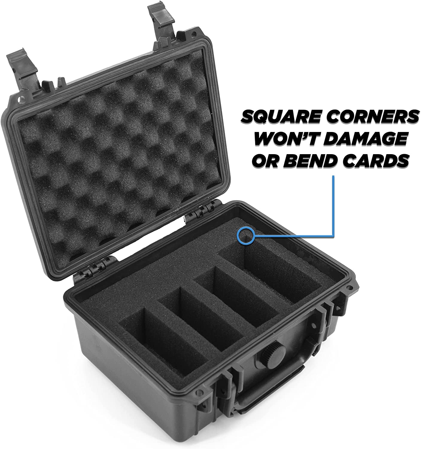 Waterproof Trading Card Storage Case for 550 Cards - Foam Lined Protection Box for Magic The Gathering, Pokemon, Yu-Gi-Oh & Collectible Card Games - Perfect for Travel, Tournaments & Home Organization