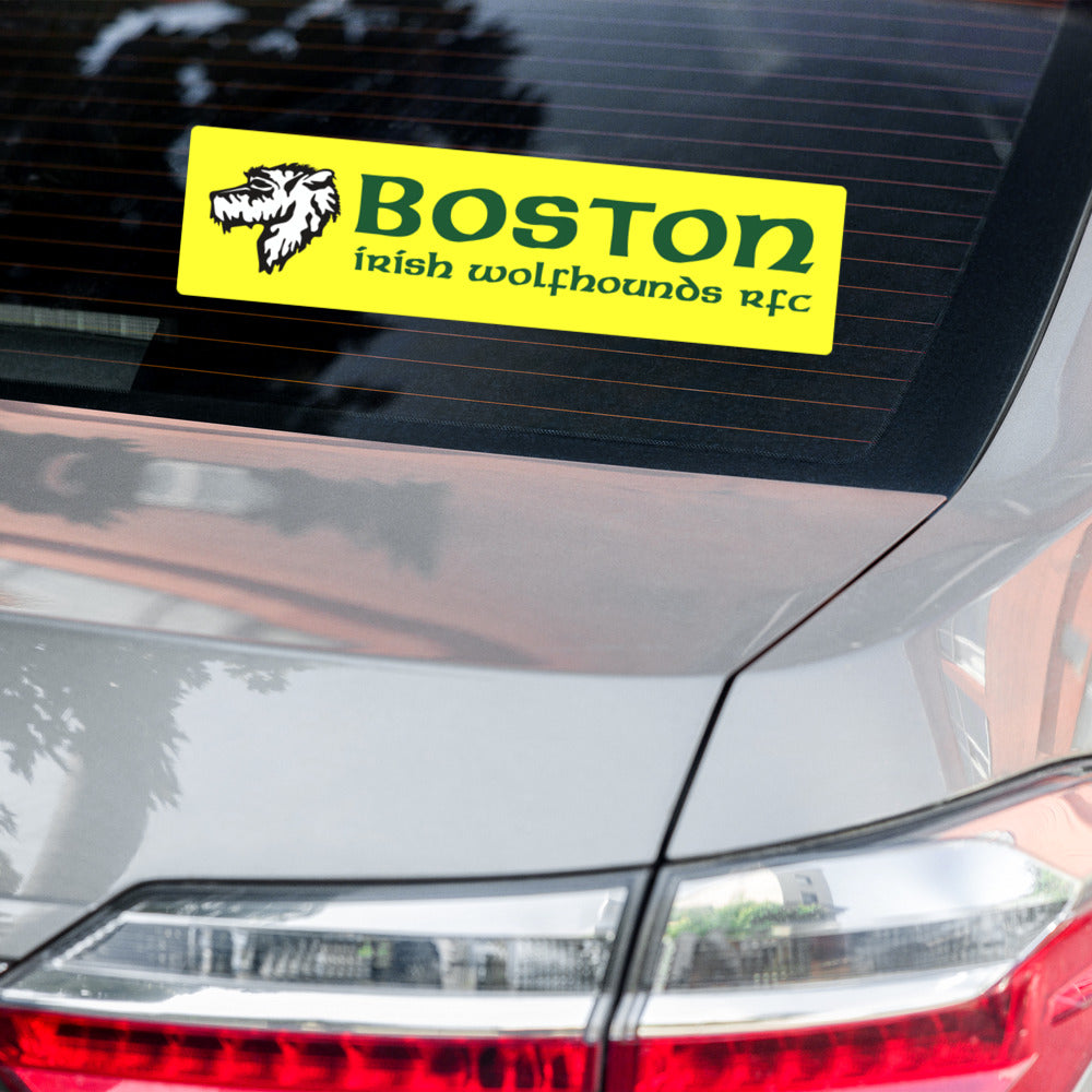 Boston Irish Wolfhounds YRFC Bumper Sticker - Durable Vinyl Decal for Cars, Trucks & Laptops - Show Your Team Spirit at Games & Tailgates