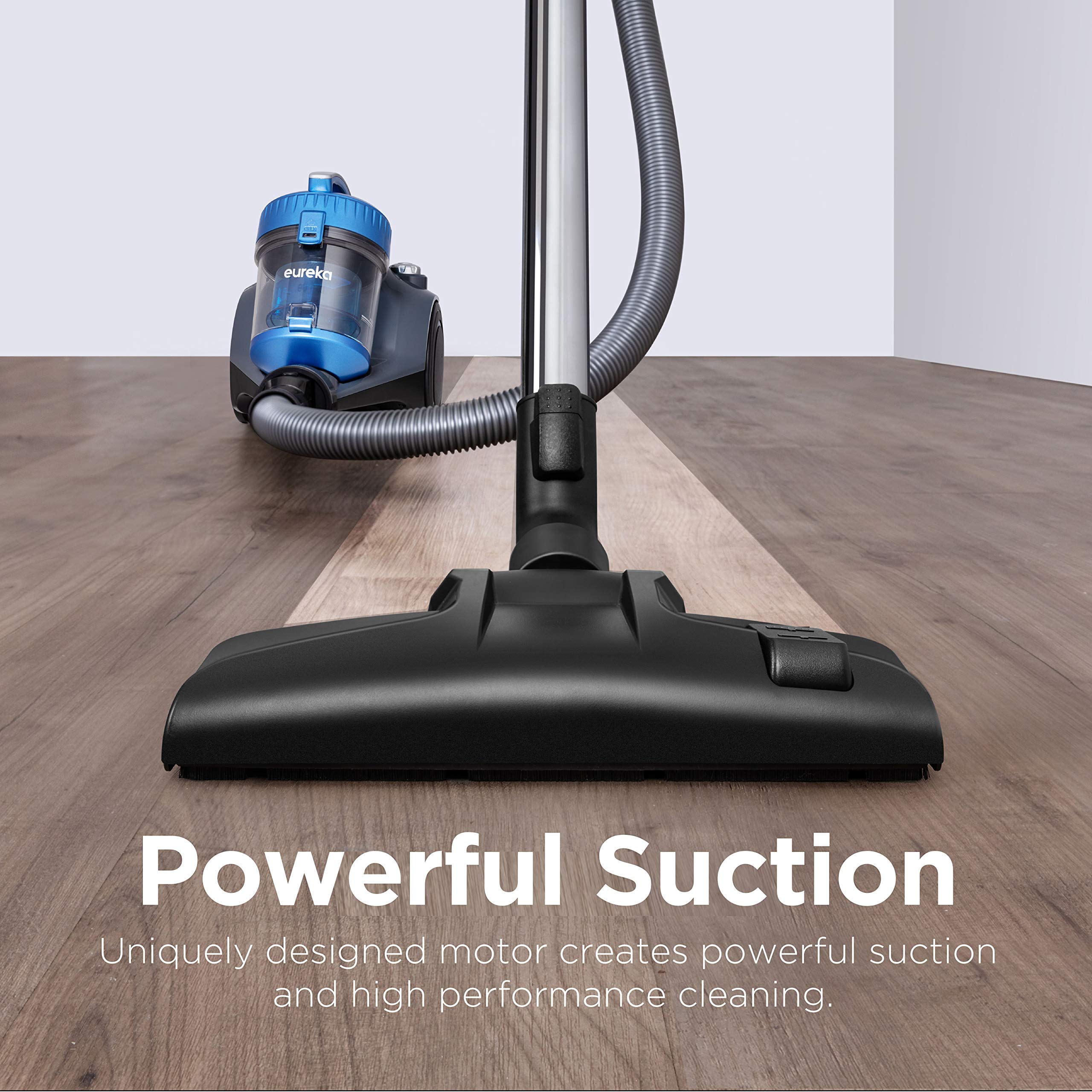 Sanitaire SL3681A Professional Compact Canister Vacuum Cleaner - Blue & Black | Eureka Whirlwind Bagless Canister Vacuum - Lightweight for Carpets & Hard Floors | Perfect for Home Cleaning, Pet Hair Removal & Office Maintenance