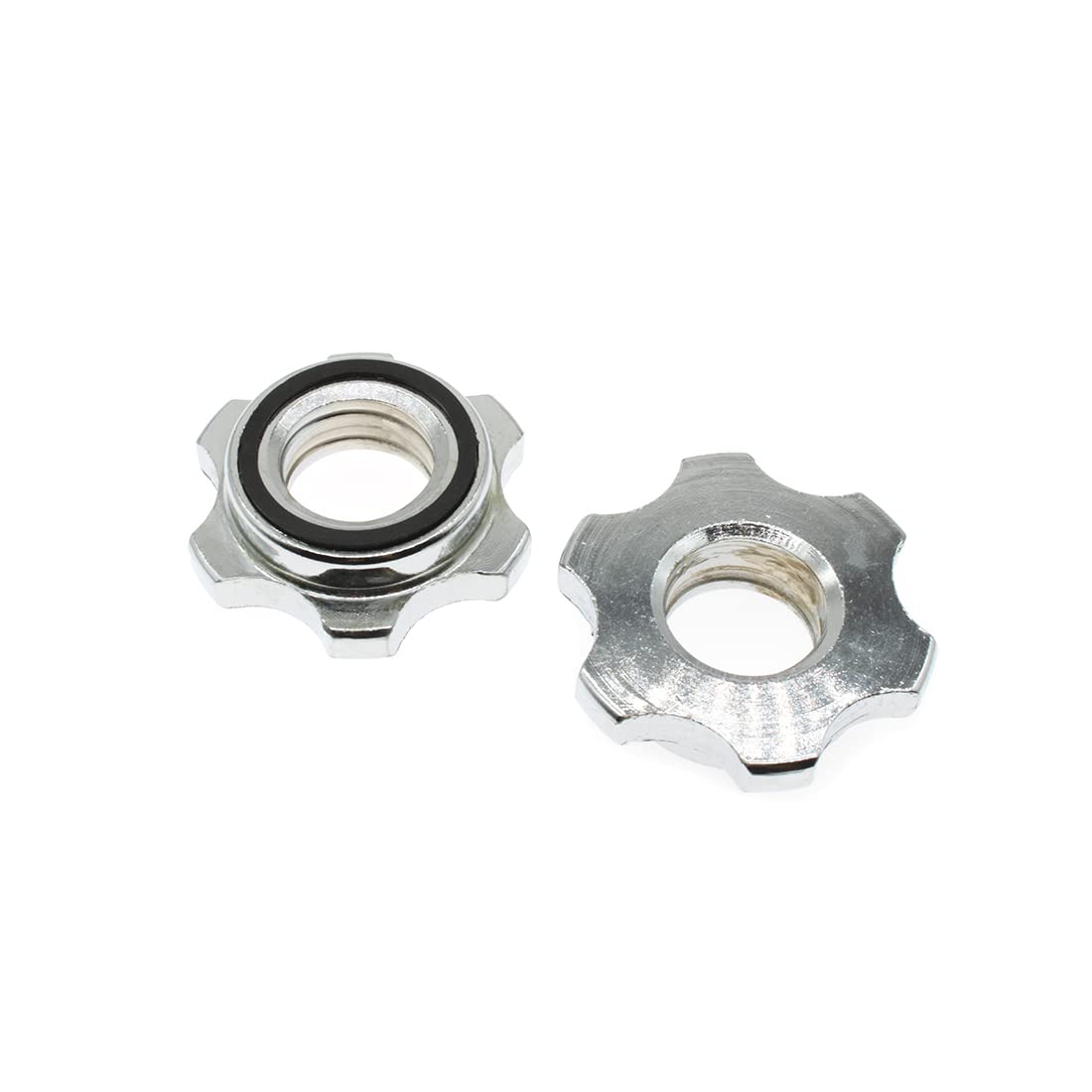 2PCS 25mm Barbell Hex Nut Anti-Slip Spin-Lock Collars - Heavy Duty Screw Clamps for Weight Lifting, Dumbbell & Fitness Equipment - Perfect for Home Gym, CrossFit & Strength Training