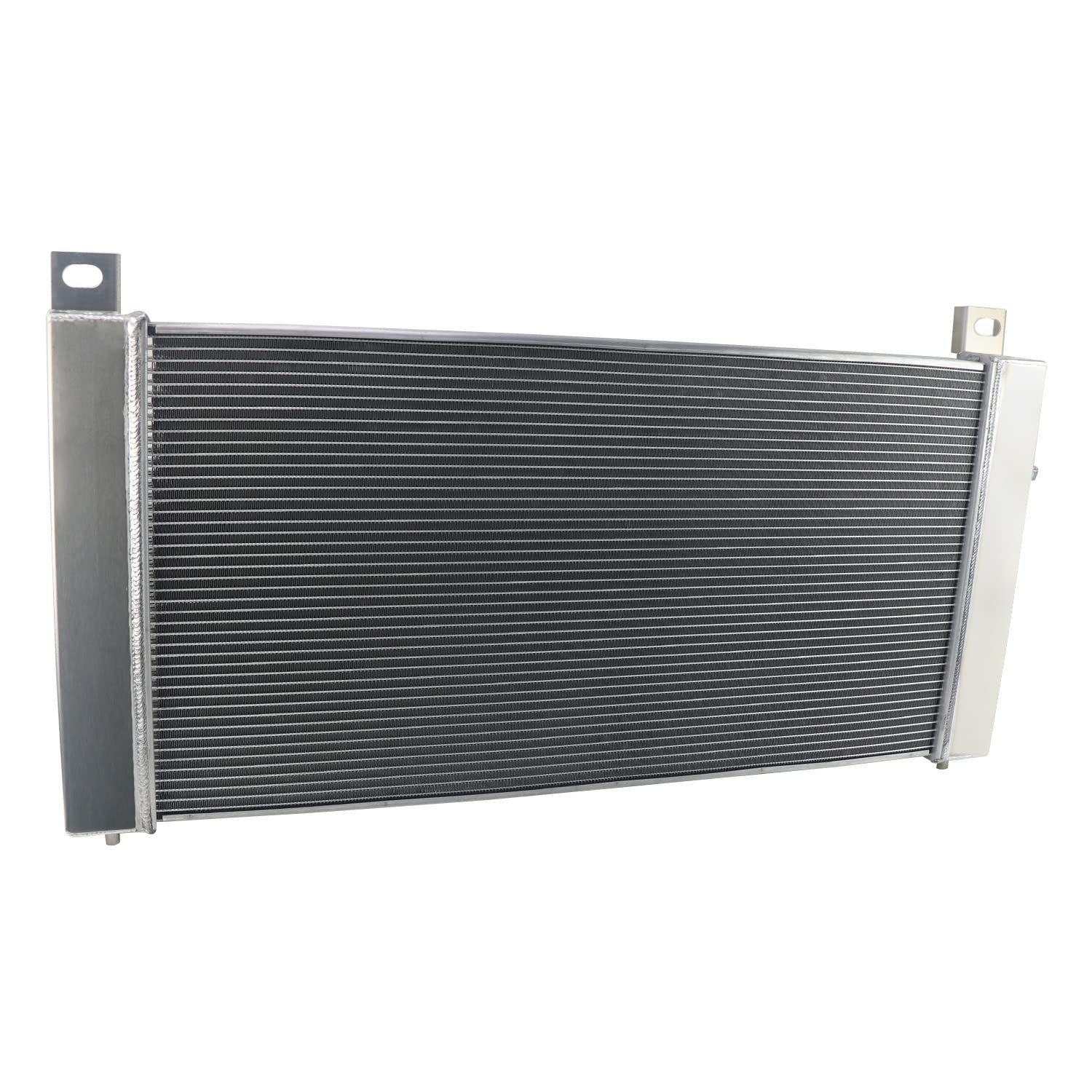 ECMRAD 3-Row Aluminum Radiator Cooling Fan Shroud Kit for 1999-2014 Chevy Silverado 1500/2500, Suburban, Tahoe & GMC Yukon with 4.8L 5.3L 6.0L V8 Engines - Improved Engine Cooling for Towing, Off-Road & Hot Weather Driving (Part# CU2370)