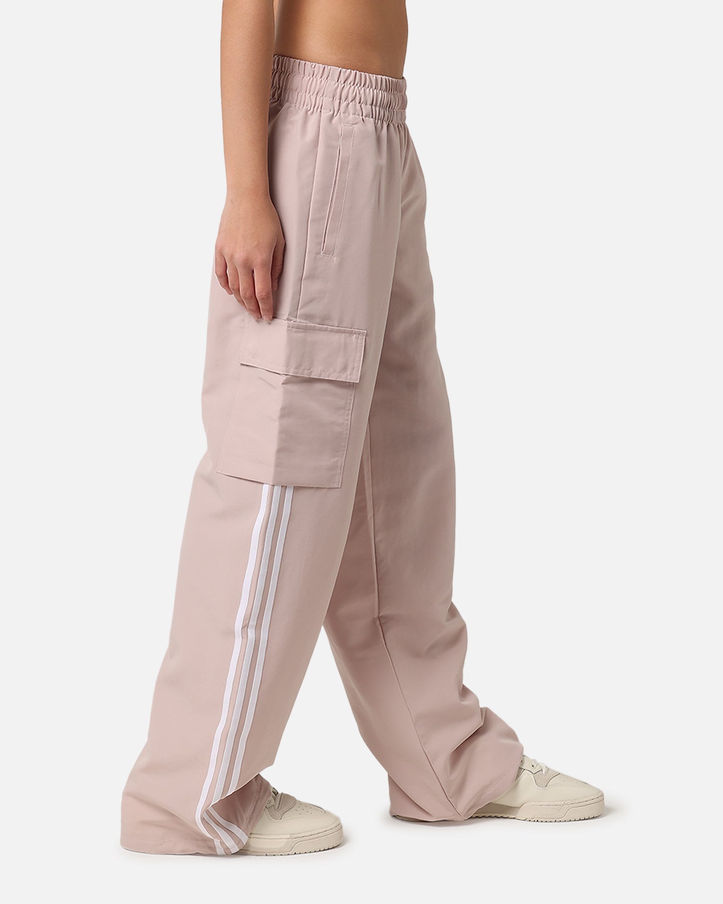 Adidas Women's 3 Stripes Cargo Pants - Wonder Taupe | Comfortable Casual & Streetwear Style for Everyday Wear, Workouts & Outdoor Activities