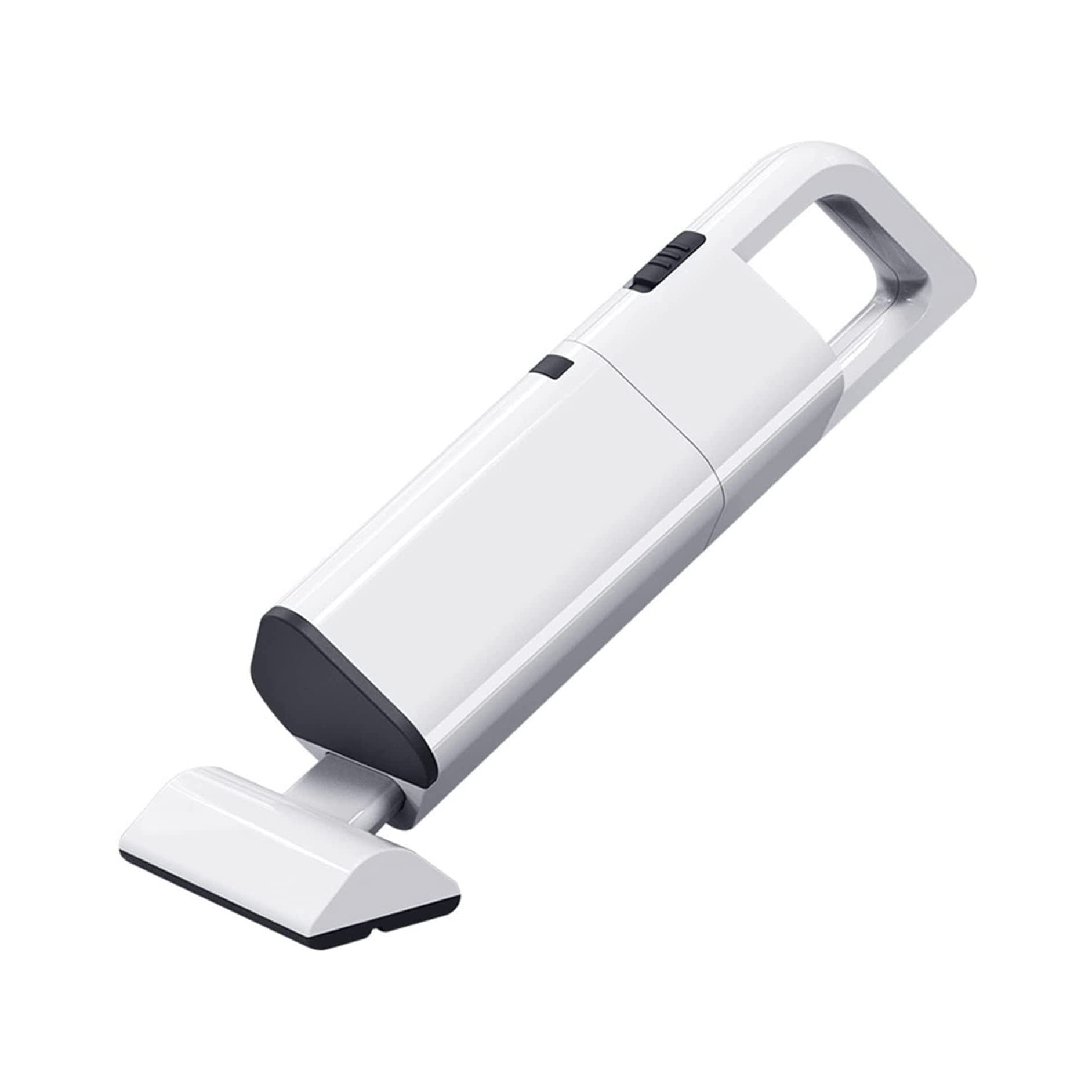Cordless Handheld Vacuum Cleaner - Rechargeable Portable Wet/Dry Vacuum for Keyboard, Computer, Hair, Car Interior & Tight Spaces | Perfect for Home, Office & Vehicle Cleaning (White)
