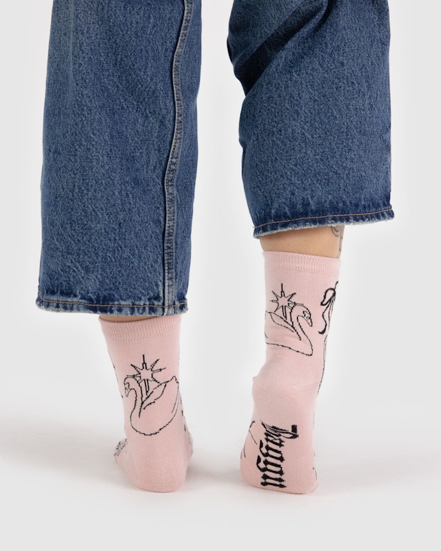 BAGGU Ballet Icons Crew Socks - Women's Comfortable Cotton Ankle Socks for Dance, Yoga & Everyday Wear