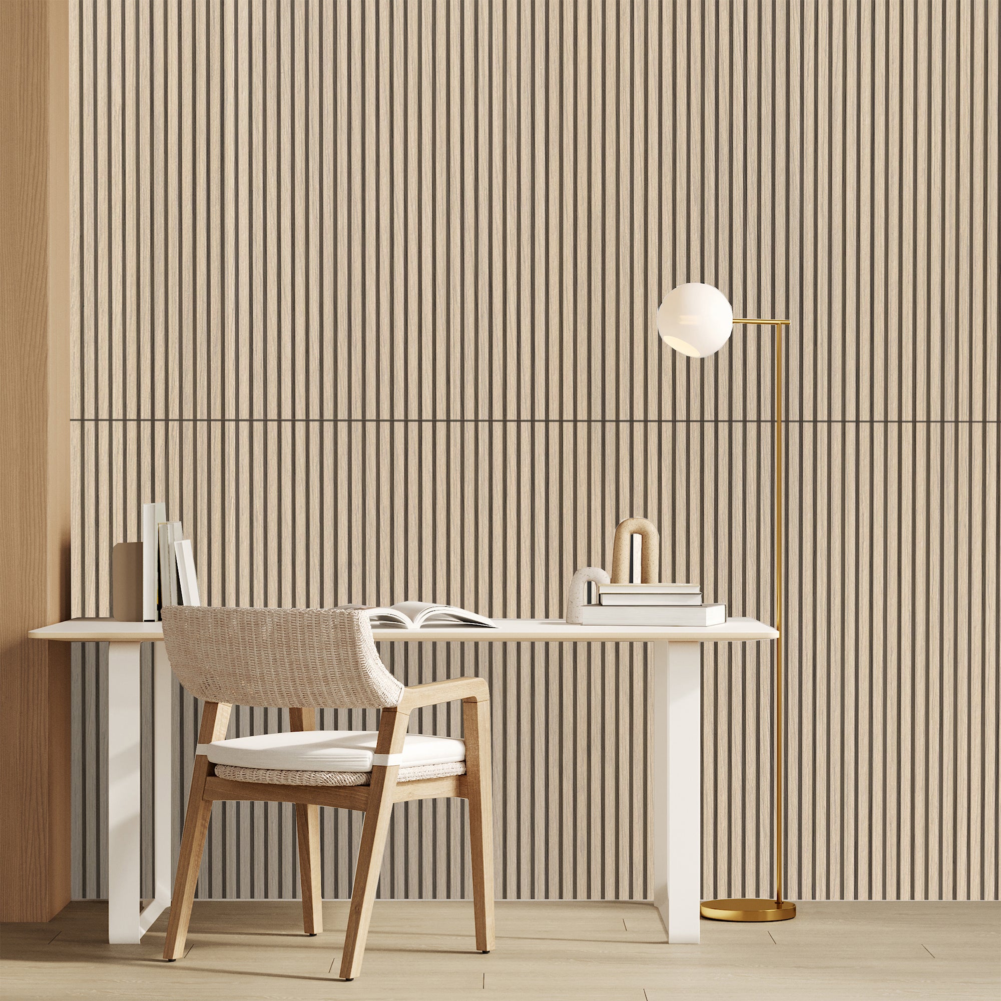 Premium Wood Slat Acoustic Panels - Set of 8 Natural Sound Absorbing Wall Panels for Home Theater, Studio & Office Noise Reduction