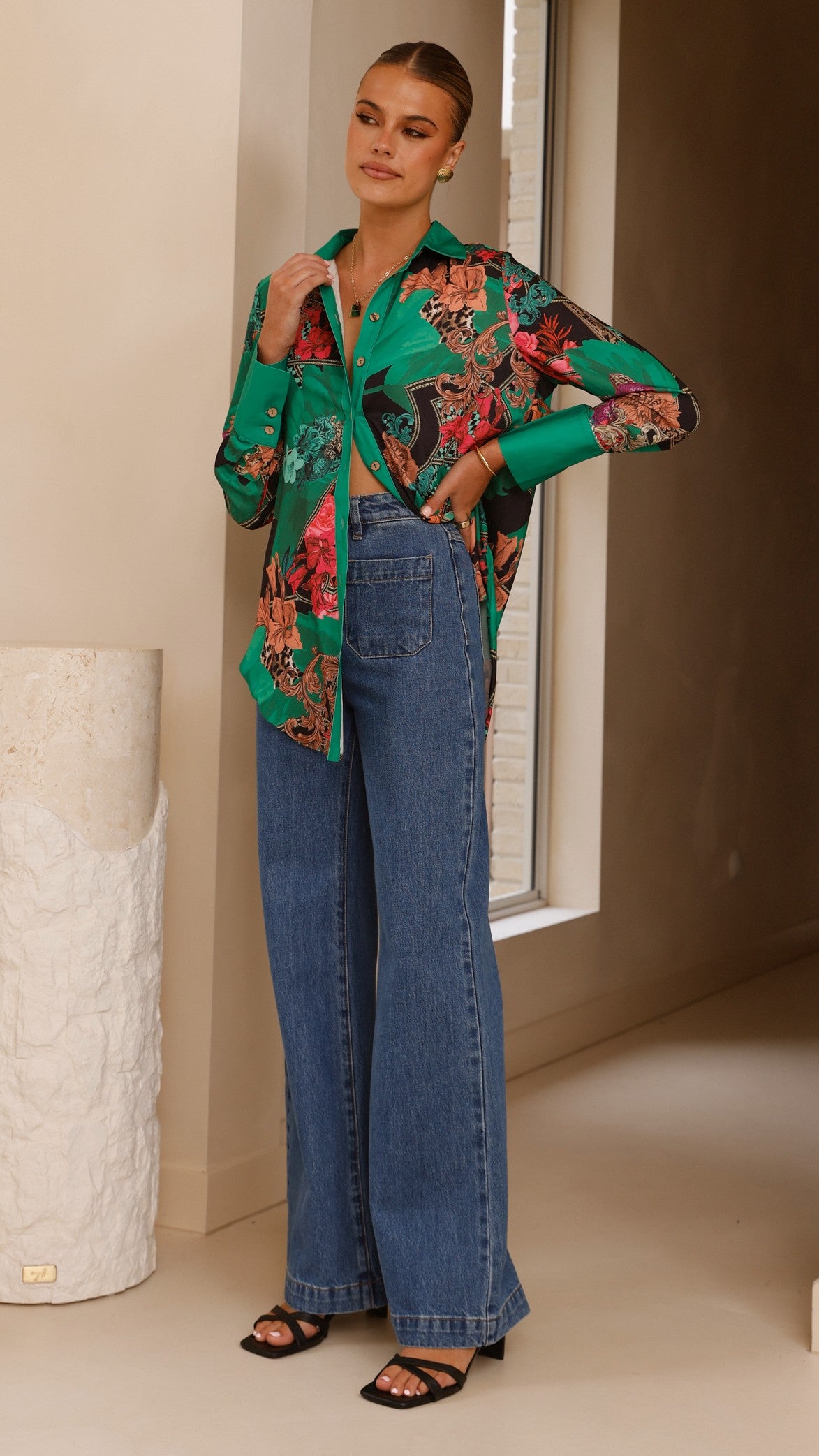 Lucinda Shirt for Women - Stylish Green Blouse for Casual & Office Wear | Perfect for Work, Date Night & Everyday Outfits