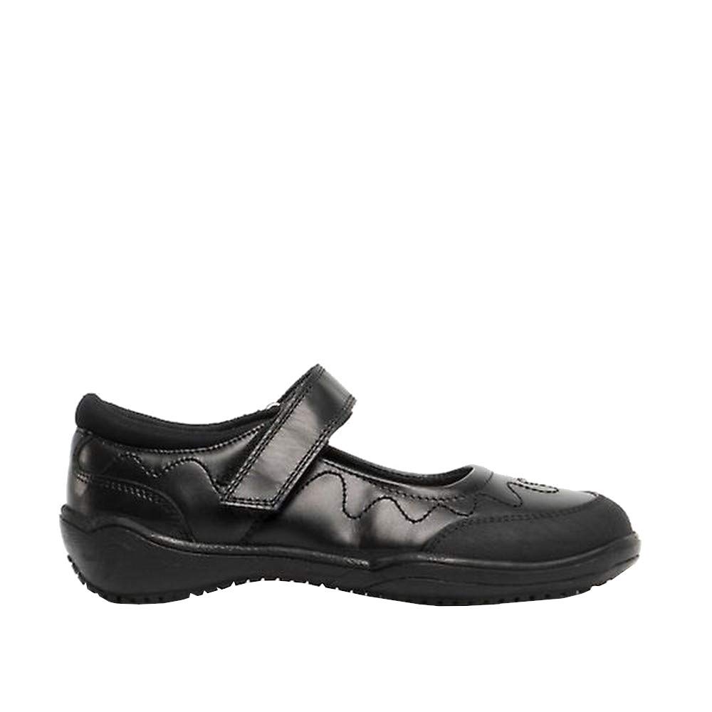 Roamers Girls Leather School Shoes with Touch Fastening - Comfortable & Stylish for Everyday Wear, Classroom, and Playtime