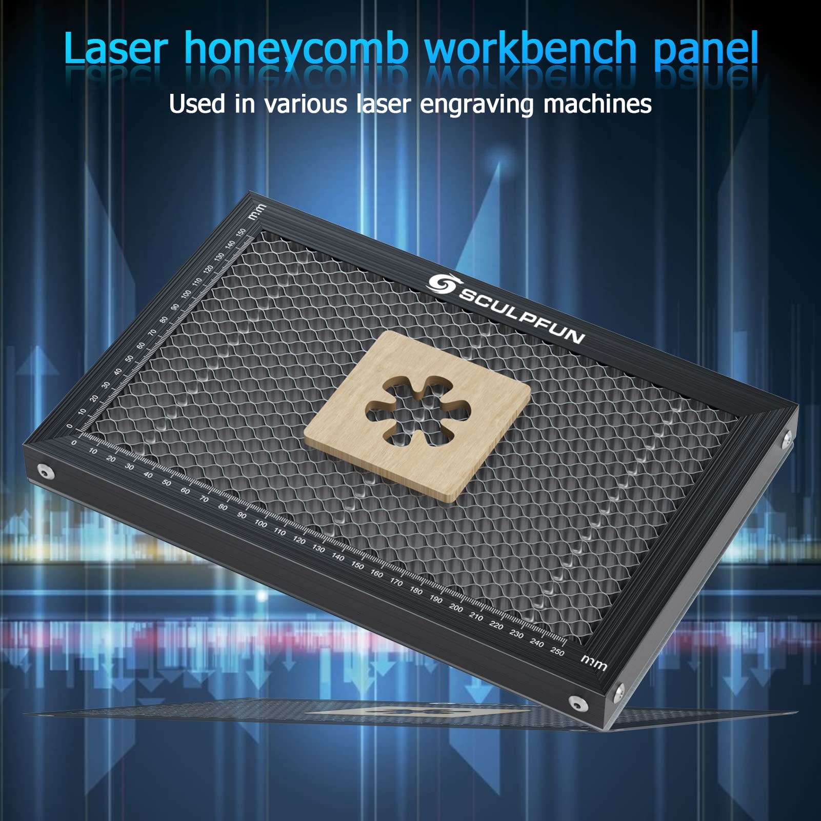 SCULPFUN Honeycomb Cutting Mat - 11.81x7.87x2.17 Inch Self-Healing Work Surface for Crafting, Scrapbooking & DIY Projects - Perfect for Cutter Tools, Knives & Precision Cutting