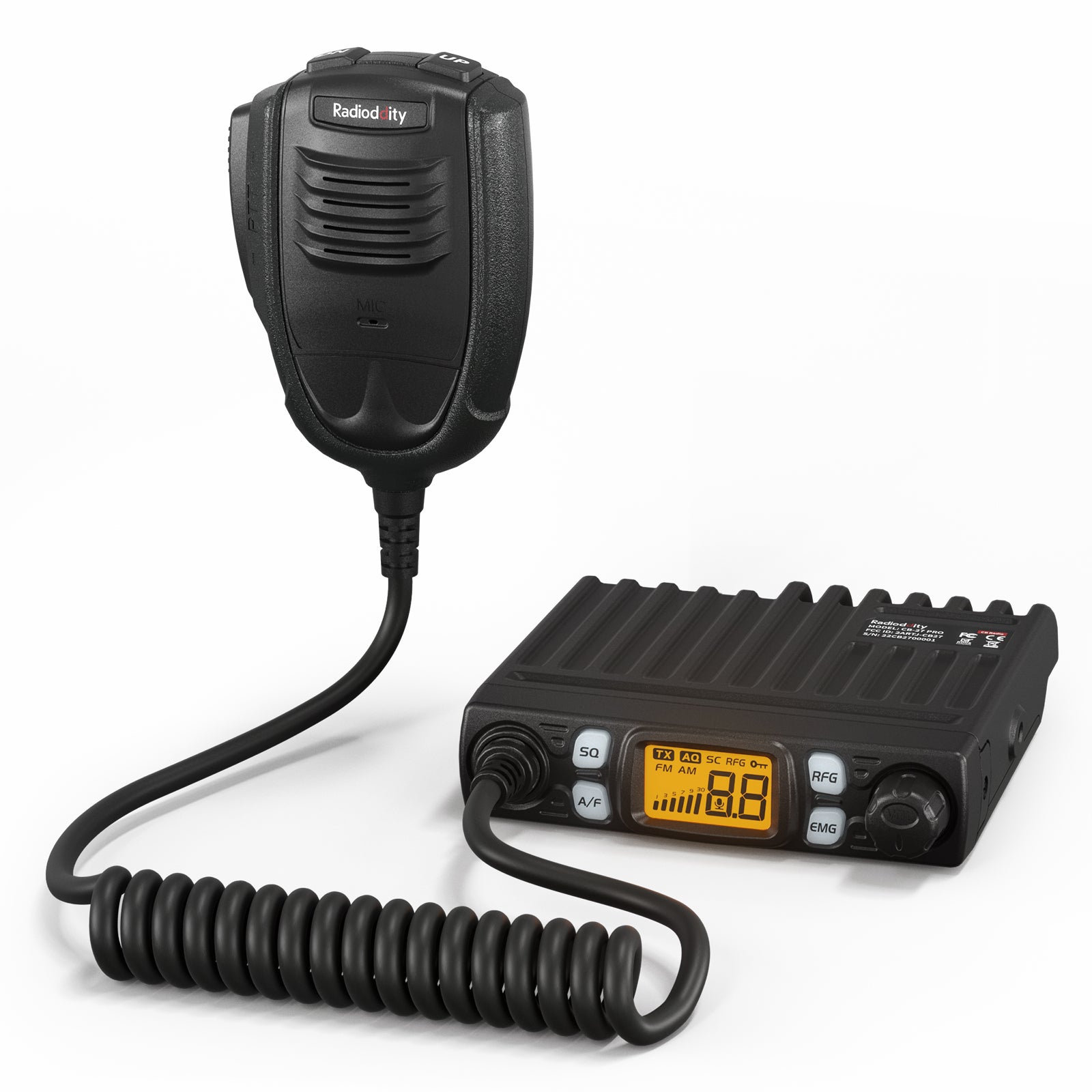 Radioddity CB 27 Pro CB Radio - 40-Channel AM/SSB Mobile Radio with PA Function & NOAA Weather Alerts for Truckers, Off-Roading & Emergency Communication