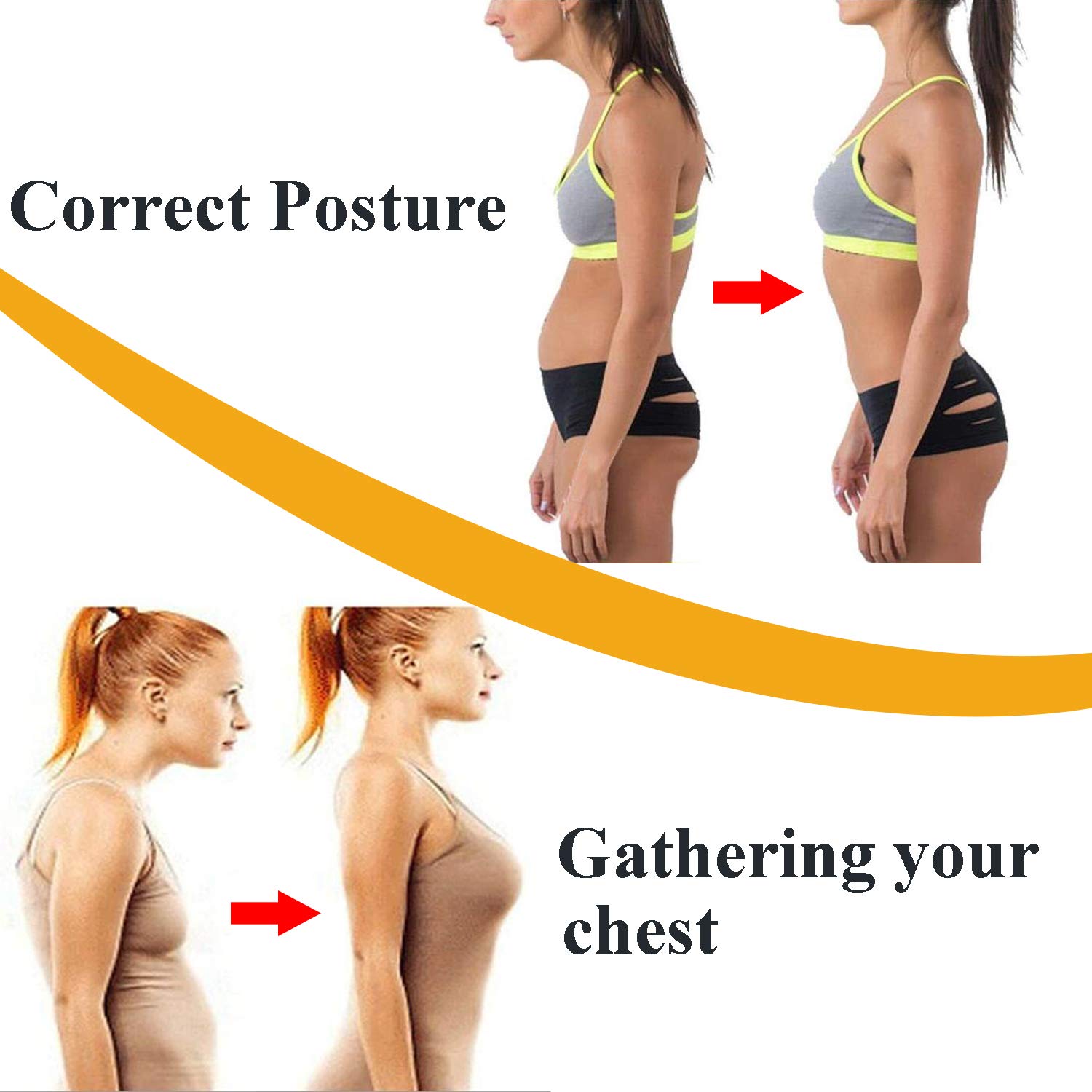 JOYSHAPER Women's Posture Corrector & Chest Support Brace - Adjustable Shapewear Vest Top with Back Pain Relief - Perfect for Office Work, Yoga & Daily Wear