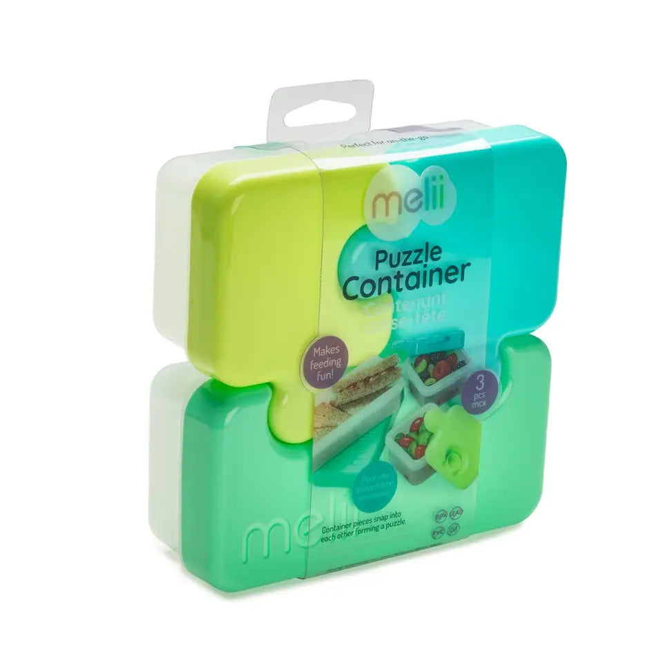 Melii Mint Puzzle Bento Box - Leak-Proof Lunch Container for Kids & Adults - Perfect for School, Office & Picnics
