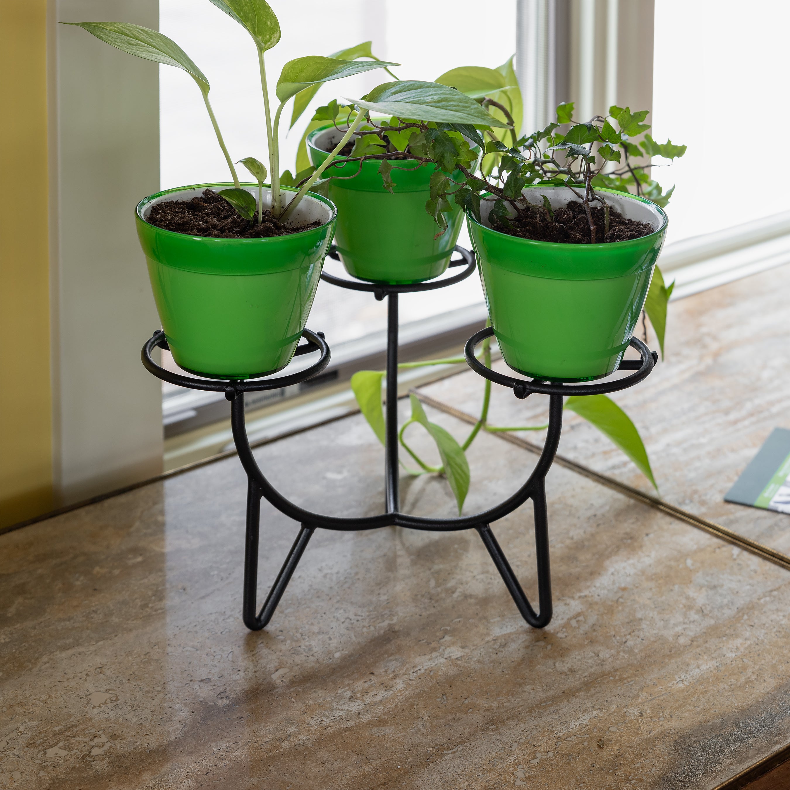 Achla Designs Frida Plant Stand - Modern Indoor & Outdoor Flower Pot Holder for Home Decor, Garden, Patio, and Balcony