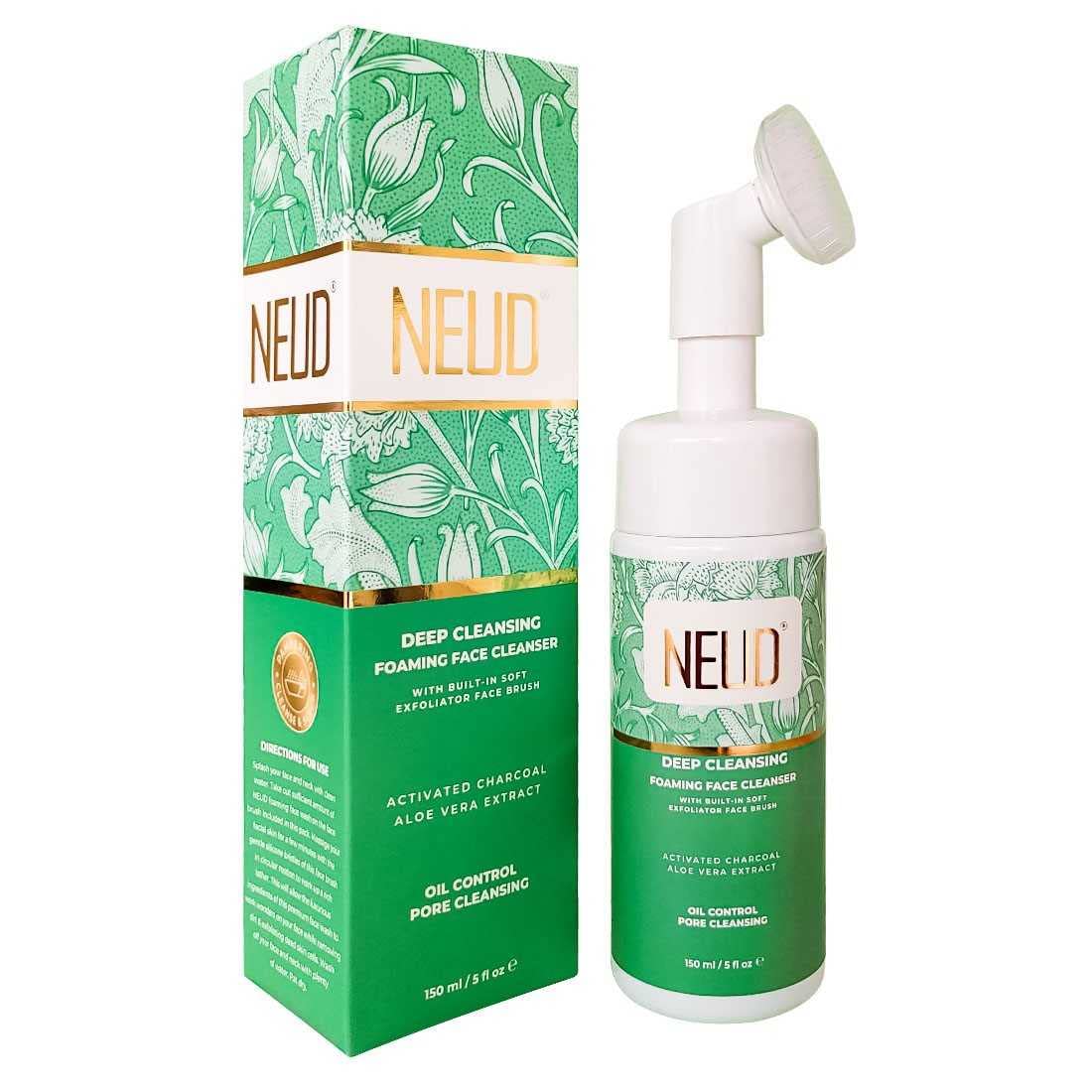 NEUD Foaming Face Cleanser 150ml - Deep Cleansing Facial Wash for Acne & Oily Skin | Gentle Daily Cleanser for Men & Women | Perfect for Morning & Night Skincare Routine