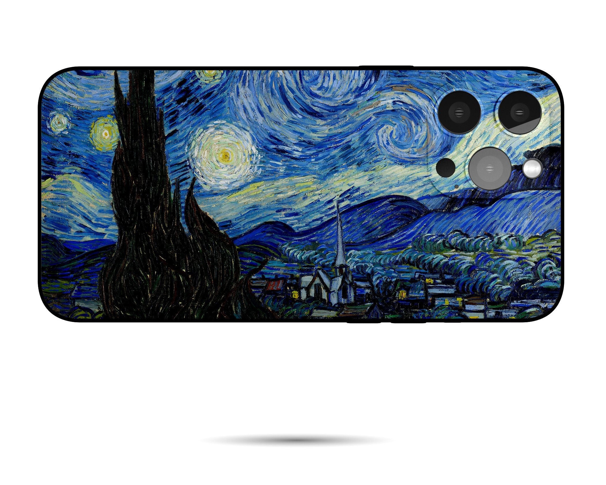 Van Gogh Starry Night iPhone 14/14 Plus/7 Plus/8 Plus Case - Artistic Designer Phone Cover with Famous Painting - Perfect Birthday Gift for Art Lovers & Van Gogh Fans - Great for Daily Use, Travel & Office