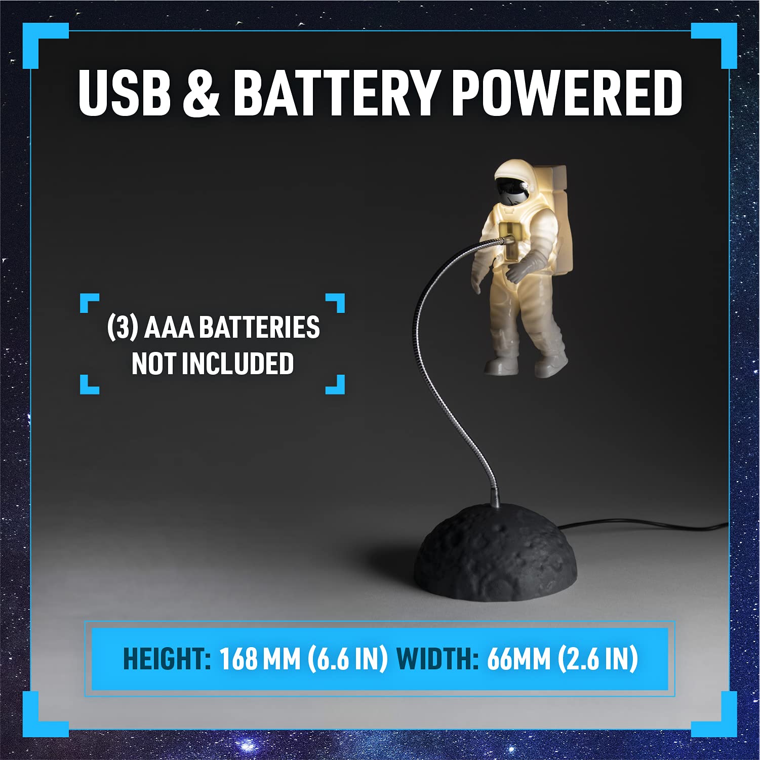 Floating Astronaut LED Desk Lamp - Cool Space-Themed Night Light for Kids Room, Study & Office Decor