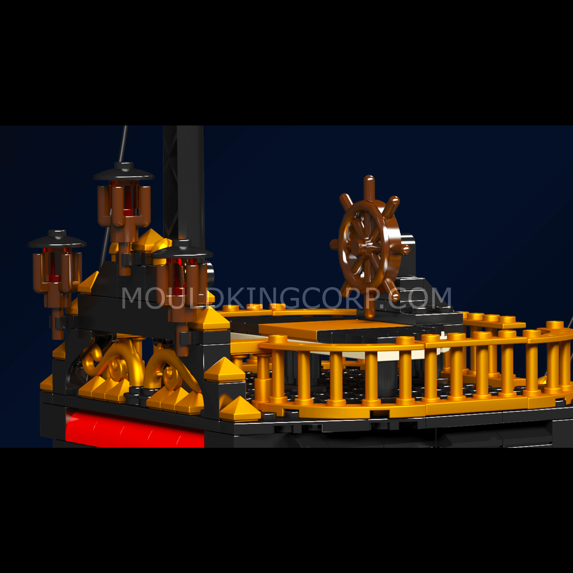Mould King 13083 Gull Pirate Ship Model Building Set - 1,288 Pieces Pirate Ship Building Blocks for Adults & Teens | Perfect for Collectors, Home Decor & Creative Gift Ideas