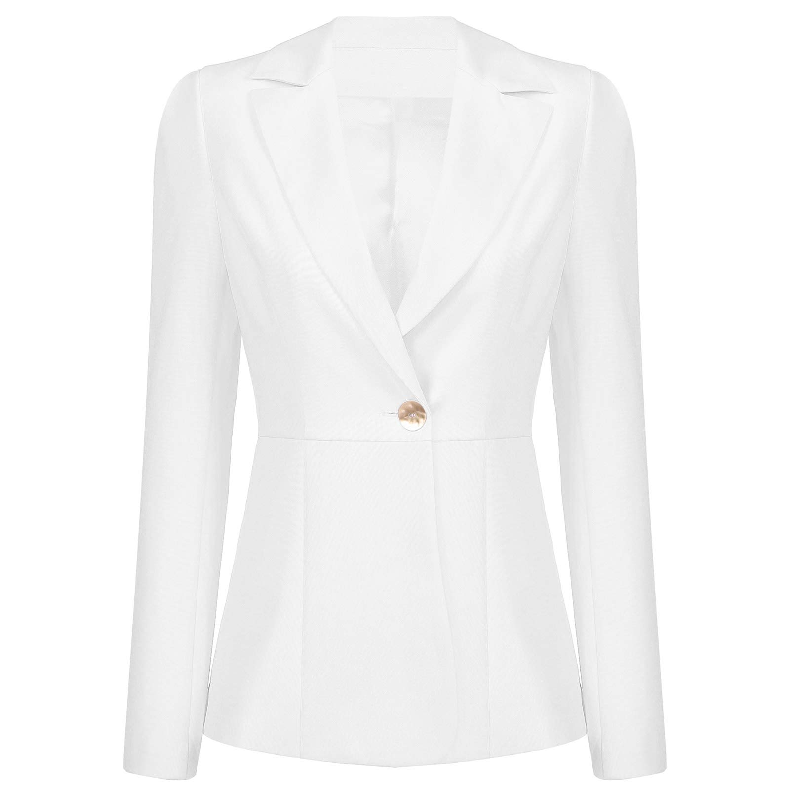 Women's Slim Blazer Jacket for Office & Work - Long Sleeve Lapel Cardigan