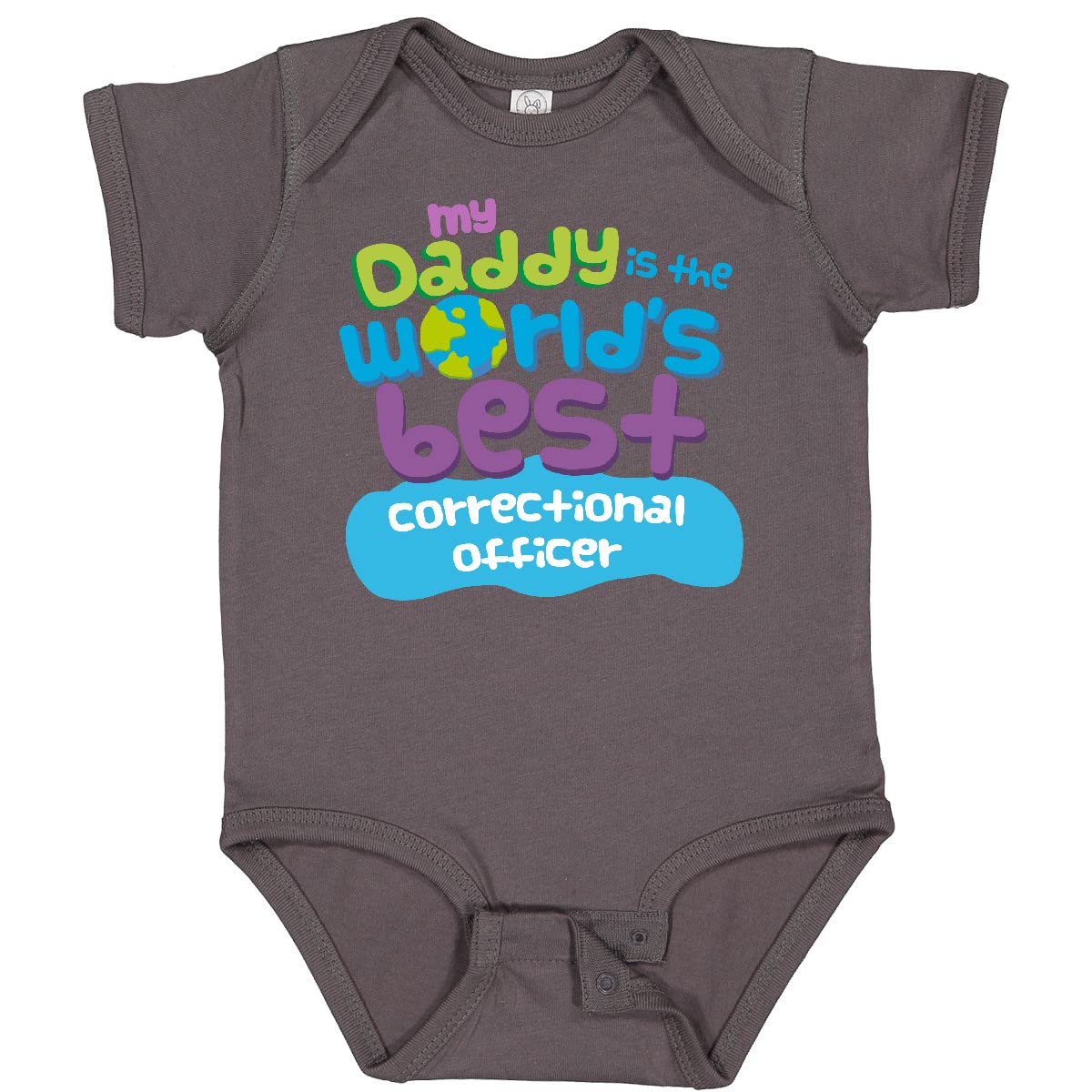 Inktastic Daddy World's Best Correctional Officer Baby Bodysuit - Cute Infant Onesie for Proud Parents, Gifts & Family Photos